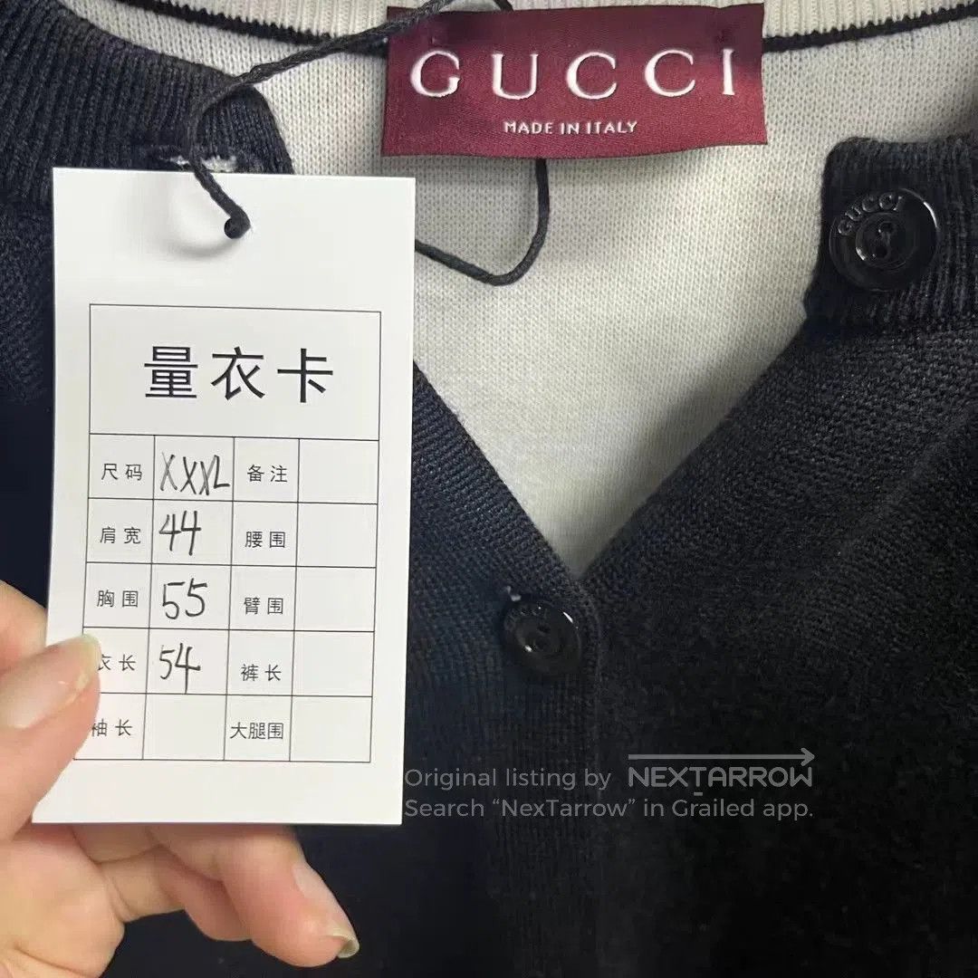 Gucci Gucci Black Wool Blend Jacquard Knit Sweater. Size US XXL / EU 58 / 5 - 2 Thumbnail