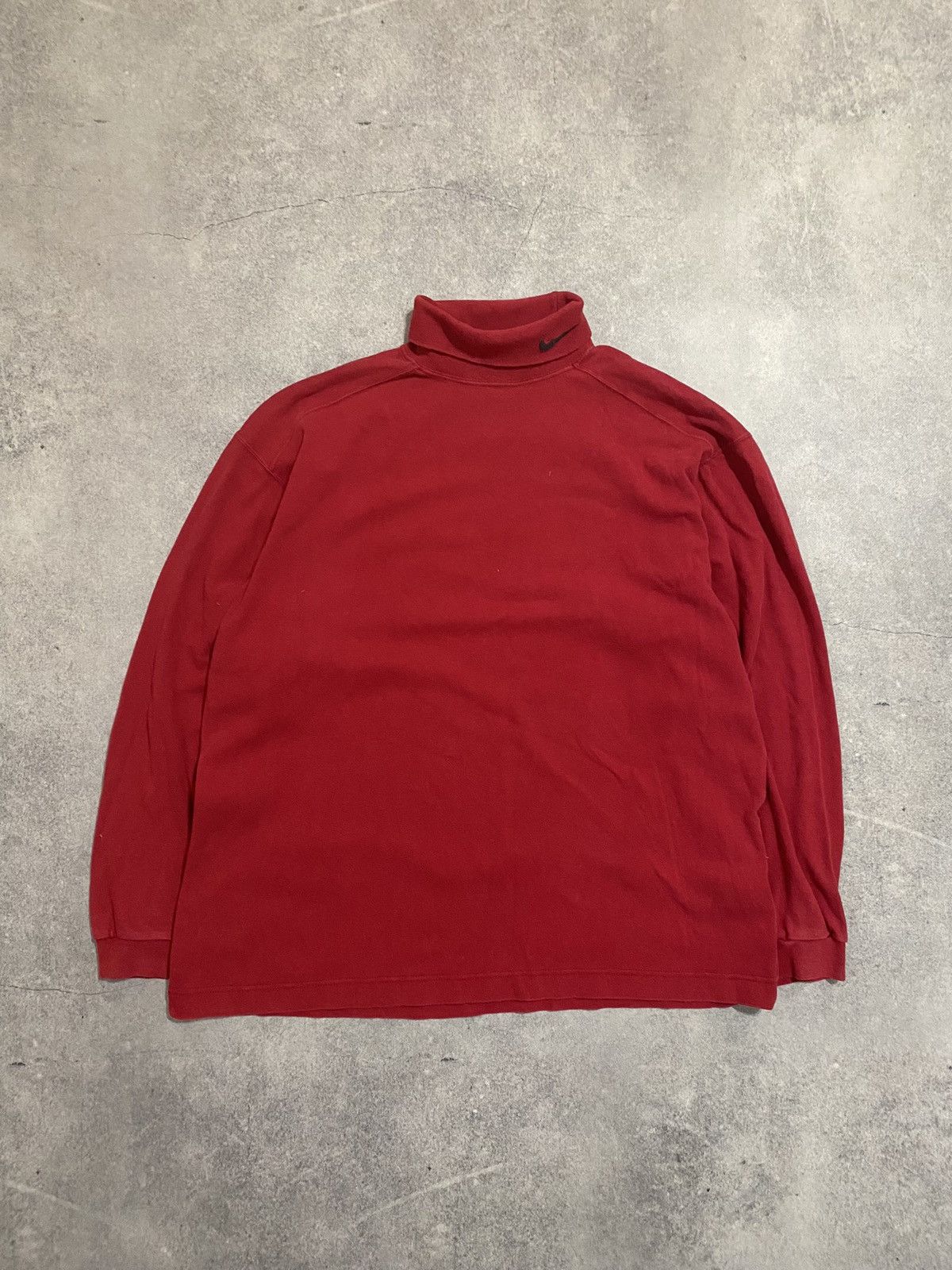 Nike × Vintage Vintage 90s Nike Turtleneck Golf Sweatshirt Size US L / EU 52-54 / 3 - 1 Thumbnail