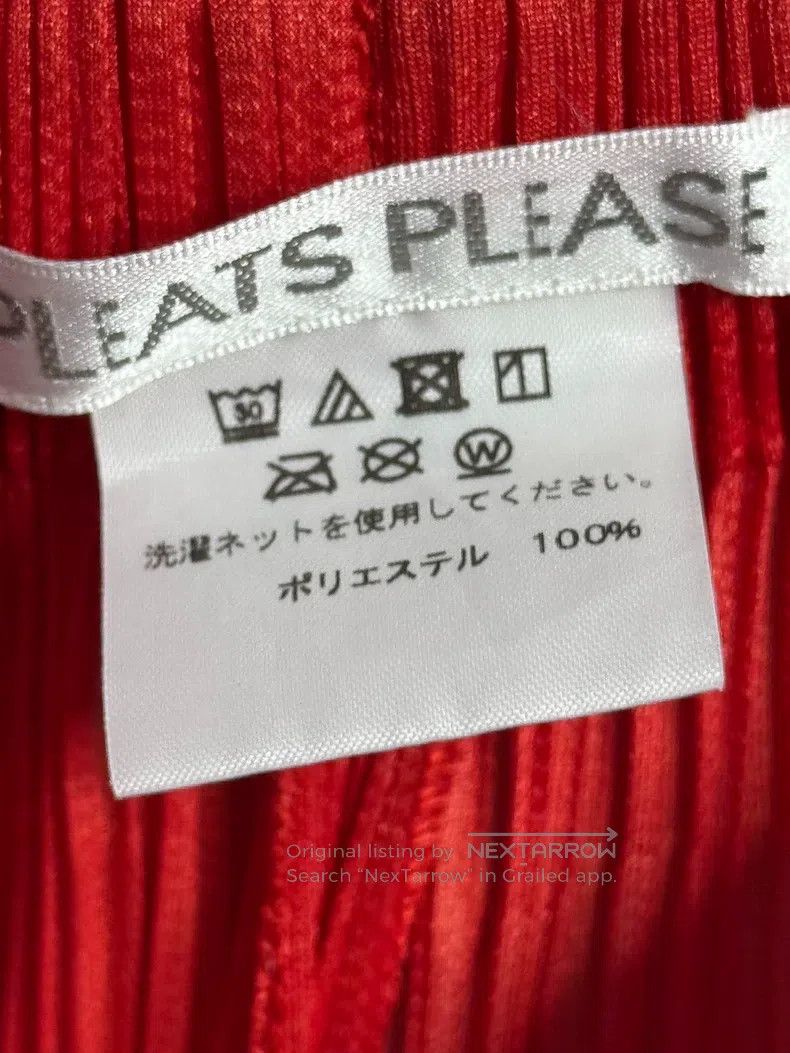 Issey Miyake Issey Miyake Red Pleated Wide-leg Trousers Size 25" / US 0 / IT 36 - 4 Thumbnail