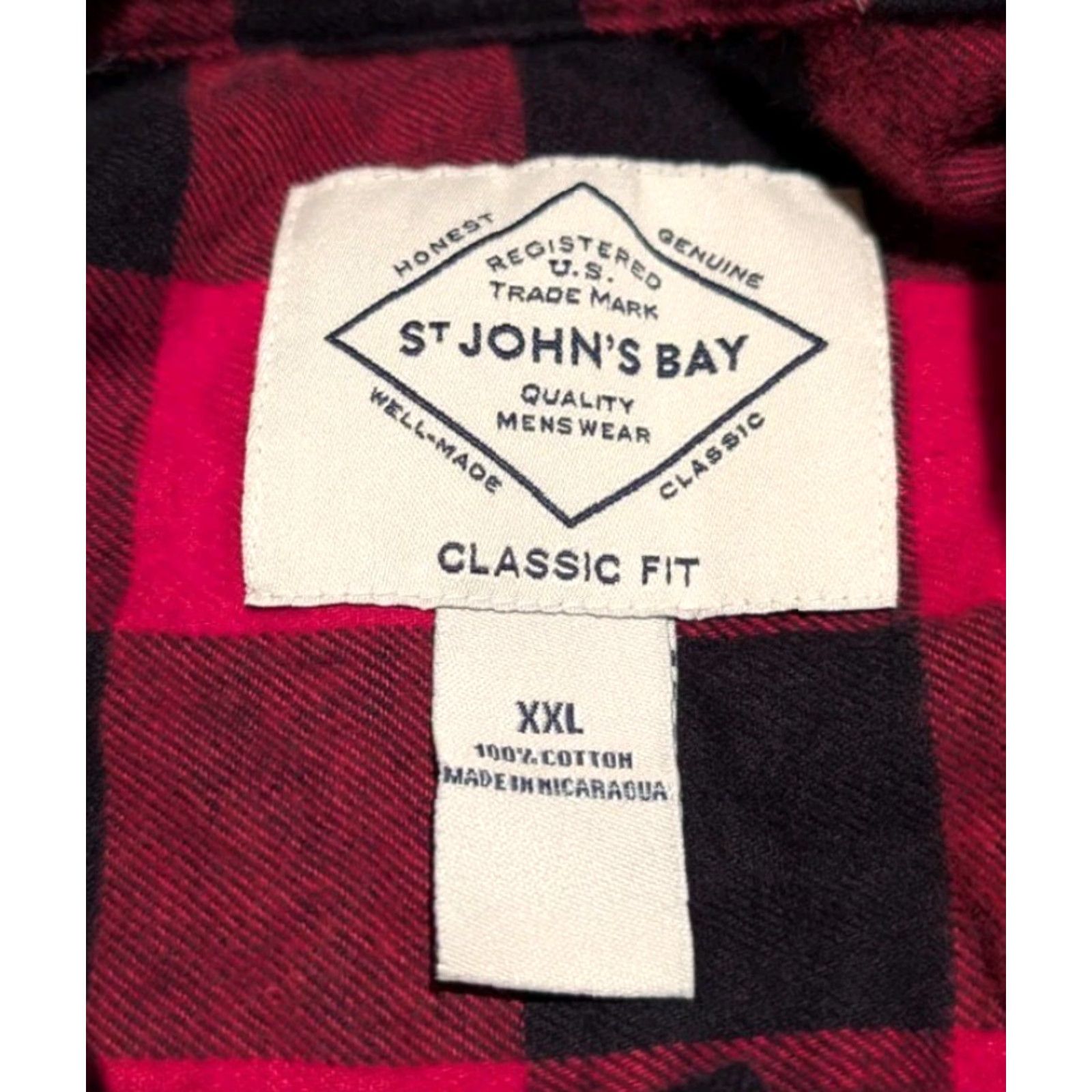 Vintage NWT St Johns Bay Shirt Mens XXL Buffalo Plaid Flannel Super Soft Button Down Size US XXL / EU 58 / 5 - 5 Thumbnail