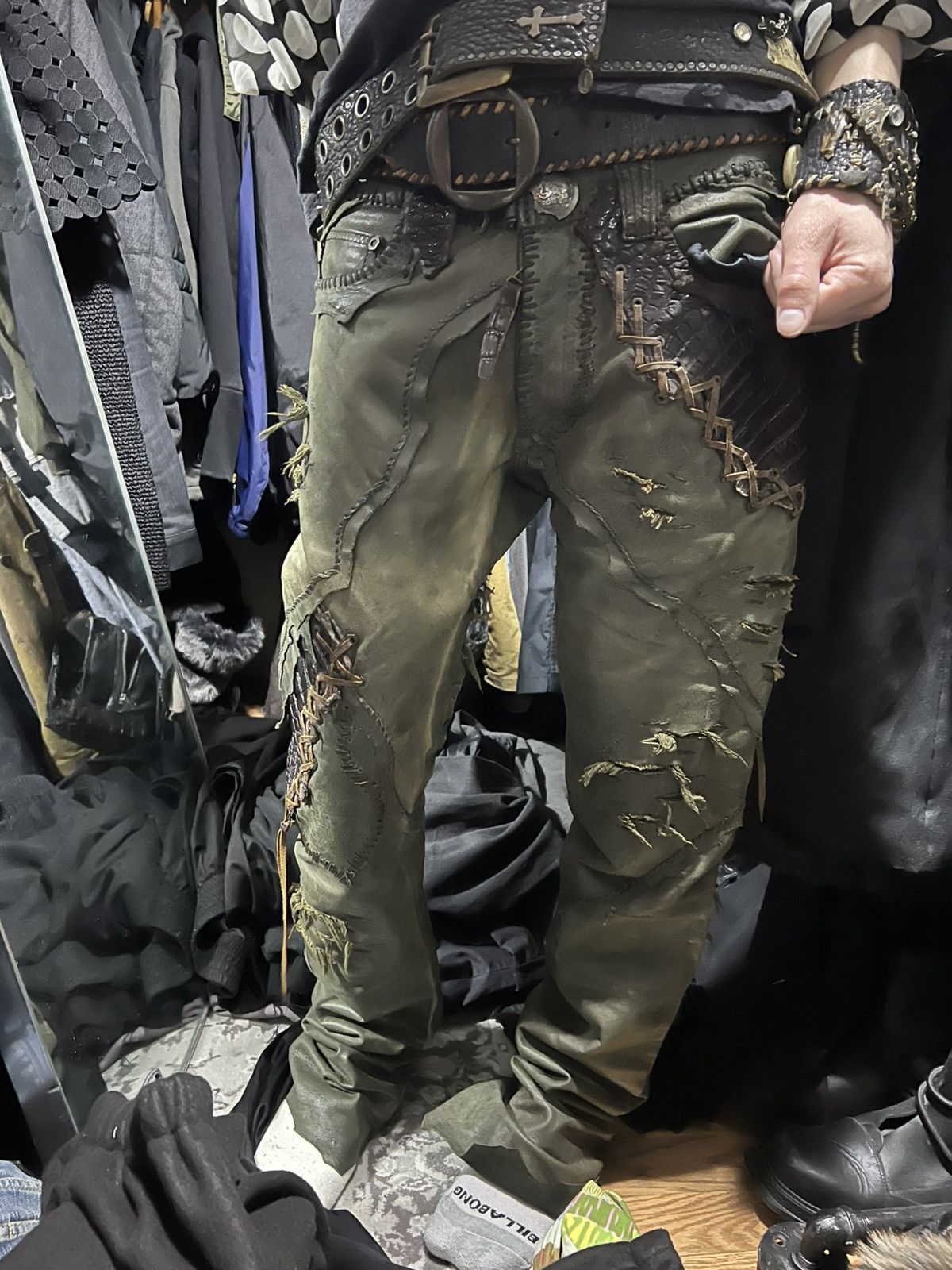 14th Addiction 14th addiction leather crocodile pants Size US 31 - 16 Thumbnail