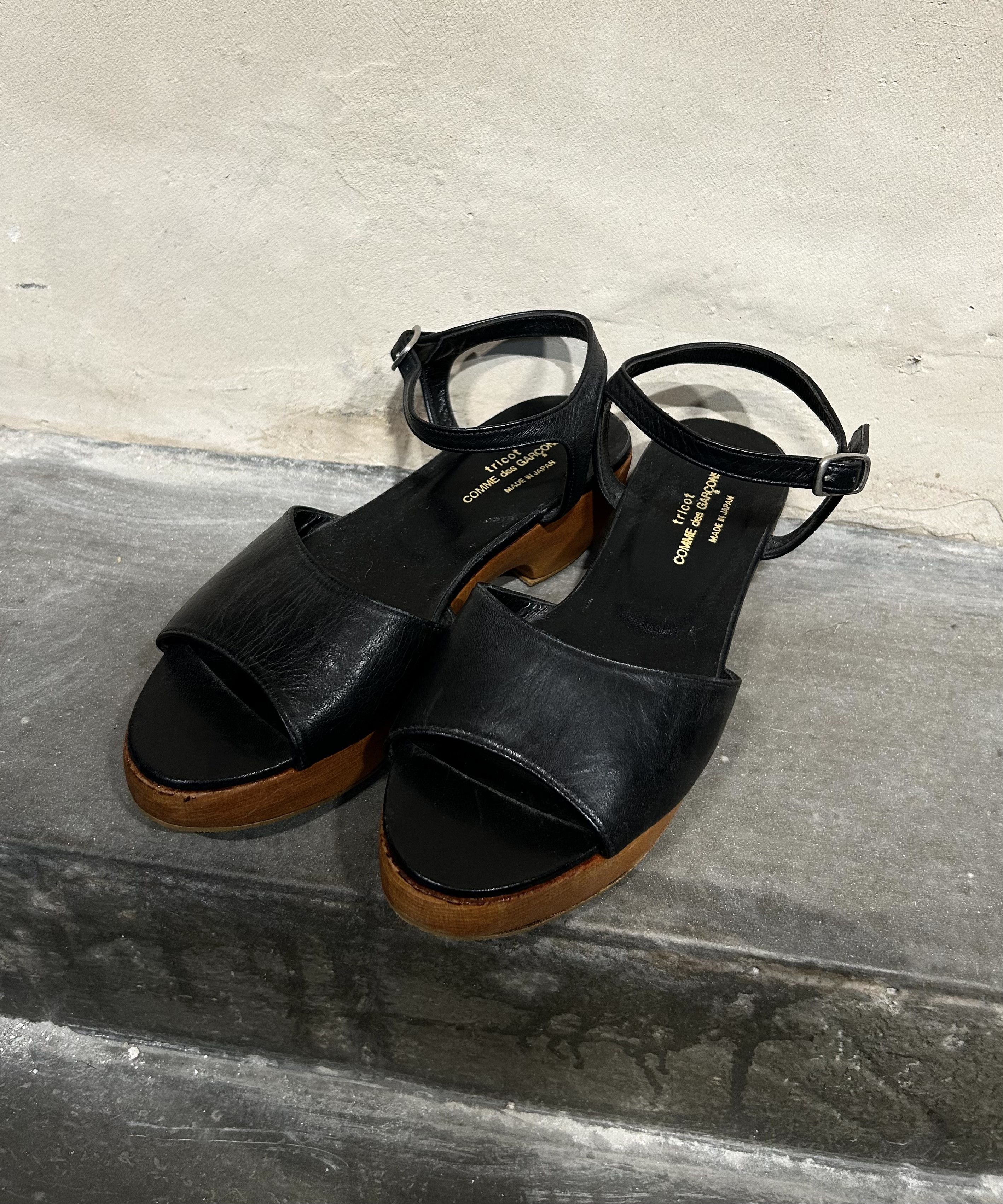 Comme des Garcons COMME des GARÇONS 90s Wooden Panel Leather Shoes Size US 5 / IT 35 - 1 Thumbnail