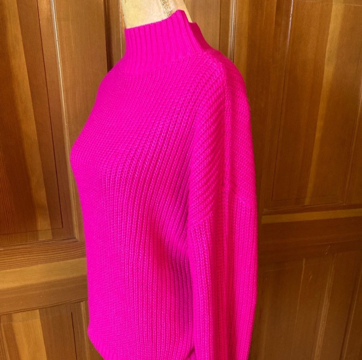 Designer × Other NWT, Lavishly Paris Ribbed Knit Mock Neck Sweater. Size M / US 6-8 / IT 42-44 - 5 Thumbnail