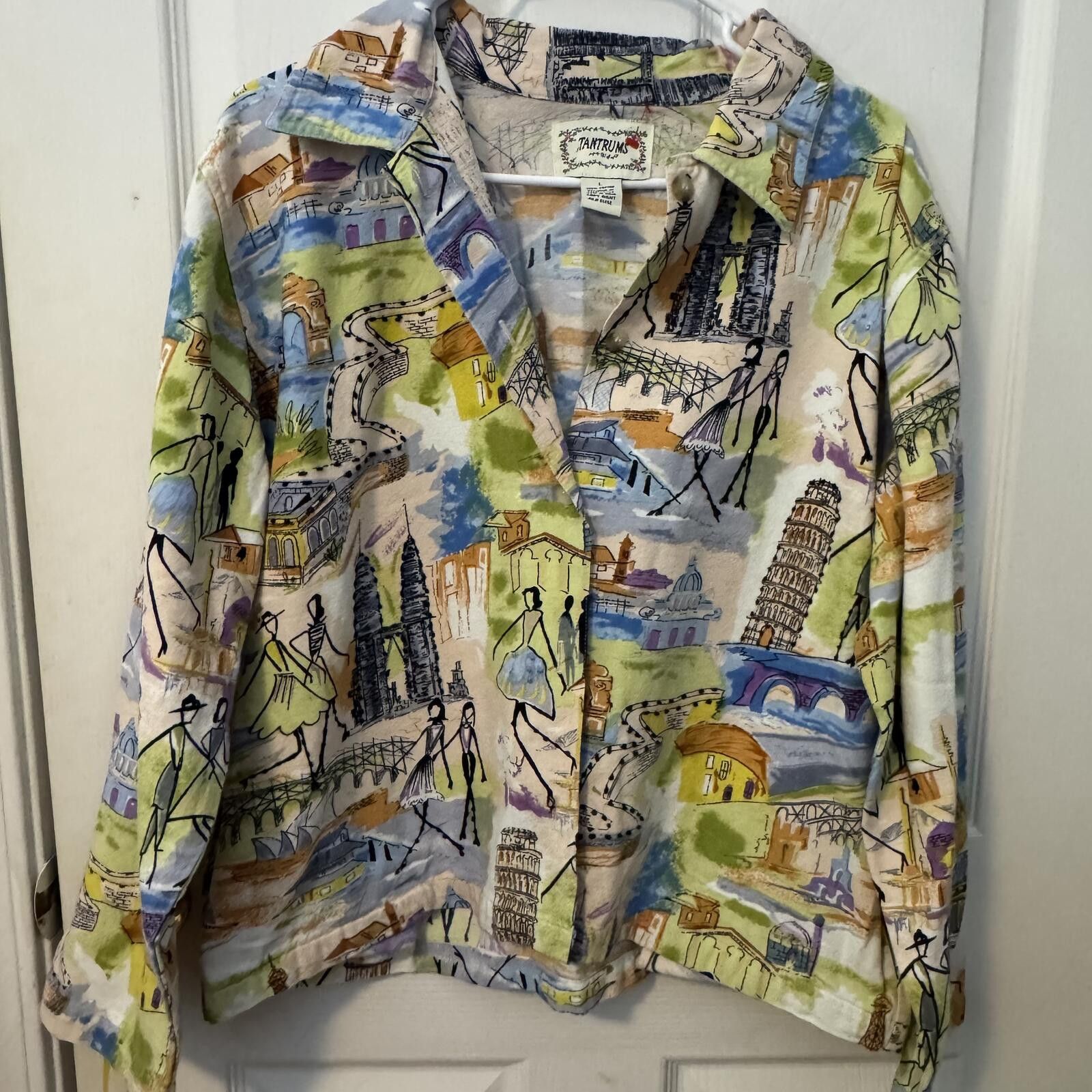Tantum VTG Tantrums Large Cotton Button-Up Shirt Size ONE SIZE - 1 Thumbnail