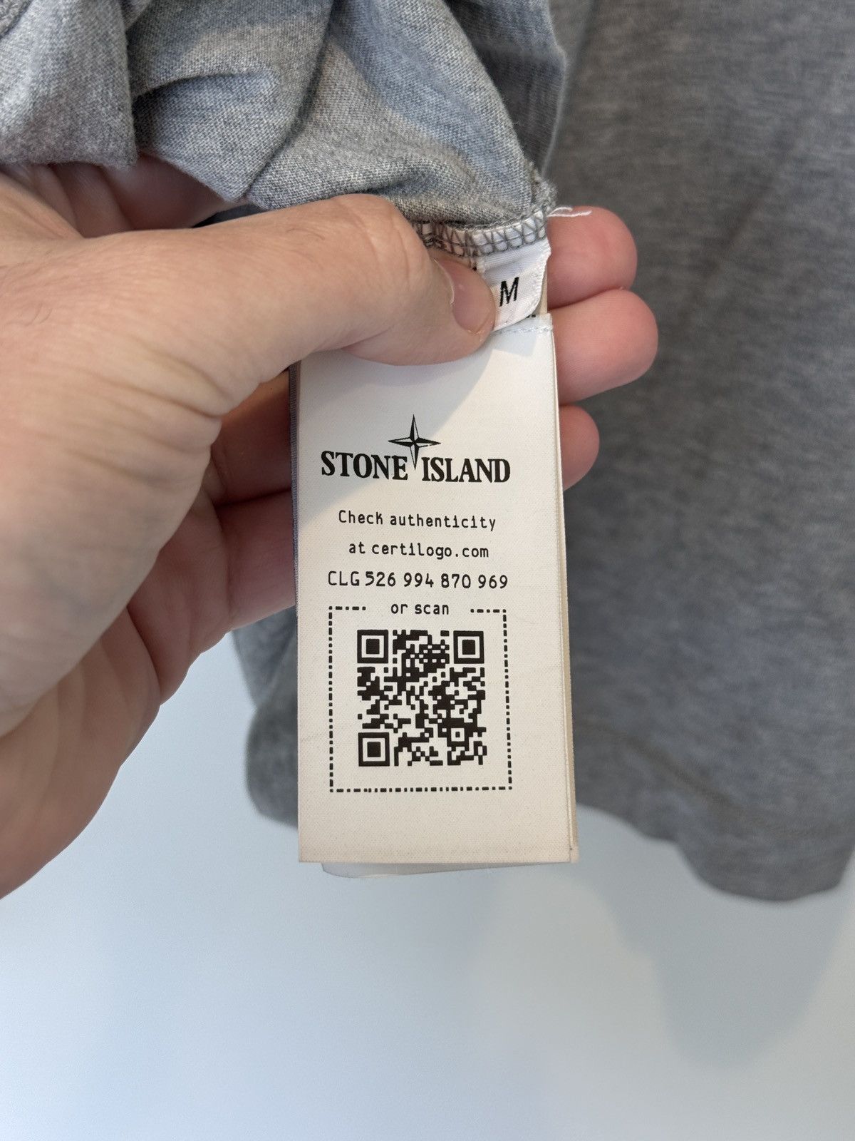 Stone Island Stone Island Mens Gray Patch ProgramLS Tee Size M (fits S) Size US M / EU 48-50 / 2 - 7 Thumbnail