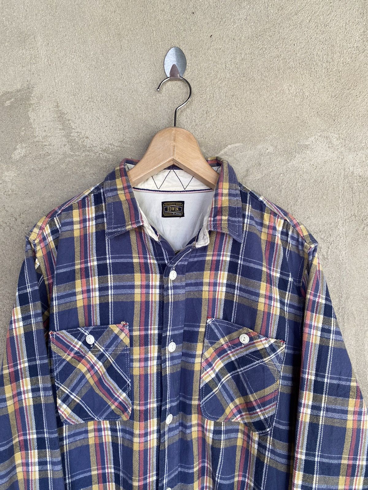 Edwin Edwin Multipocket Plaid Tartan Flannel Shirt Button Up Size US XL / EU 56 / 4 - 3 Thumbnail