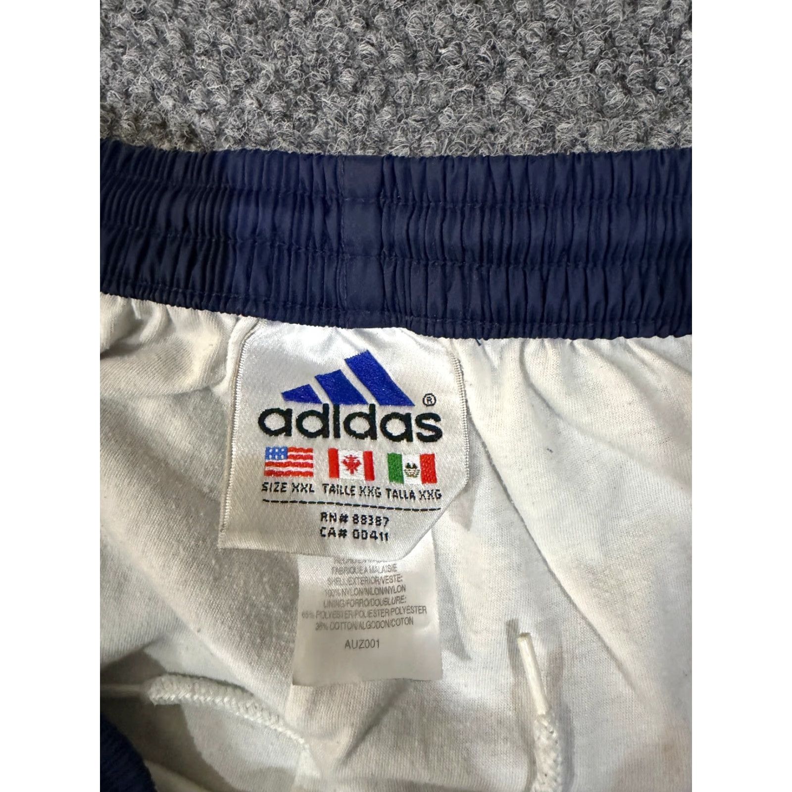Adidas VINTAGE adidas Track Pants Mens 2XL Blue Stripe Tear Away Snap 90s Boys Girls Mens? Size US 39 - 7 Thumbnail