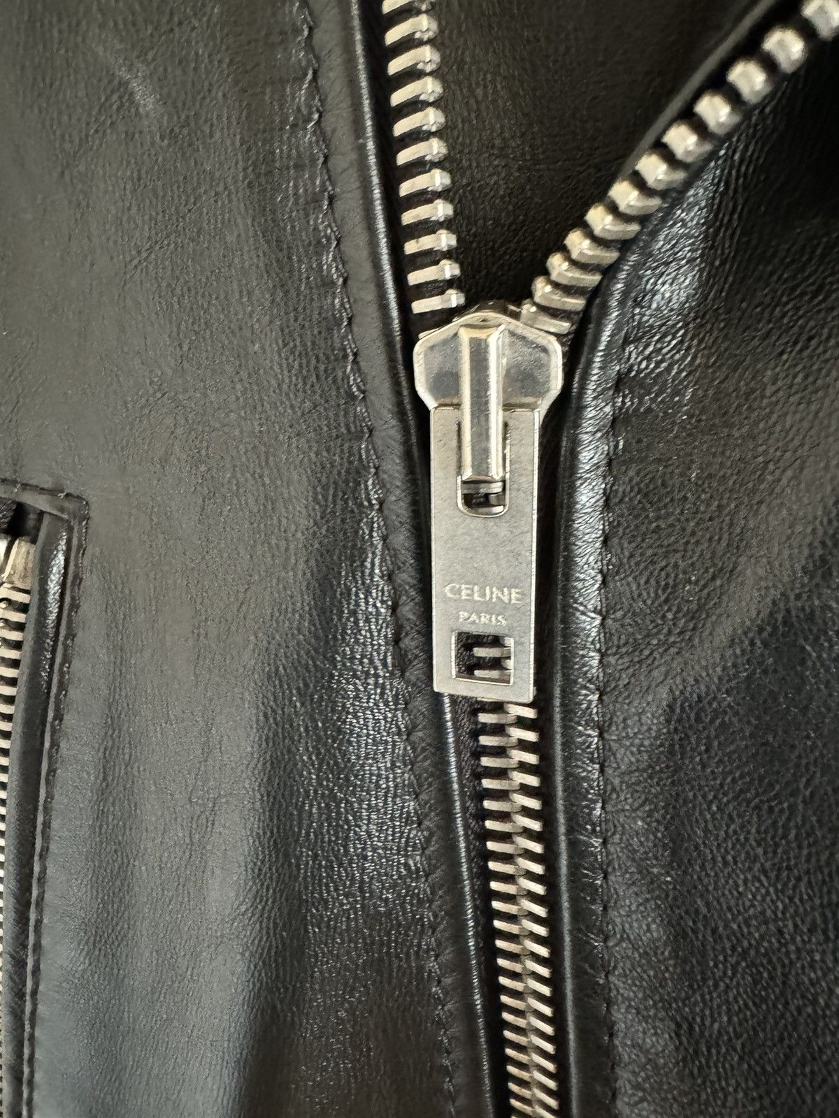 Celine × Hedi Slimane Celine Leather Jacket Biker Motorcycle 44 Size US S / EU 44-46 / 1 - 11 Thumbnail