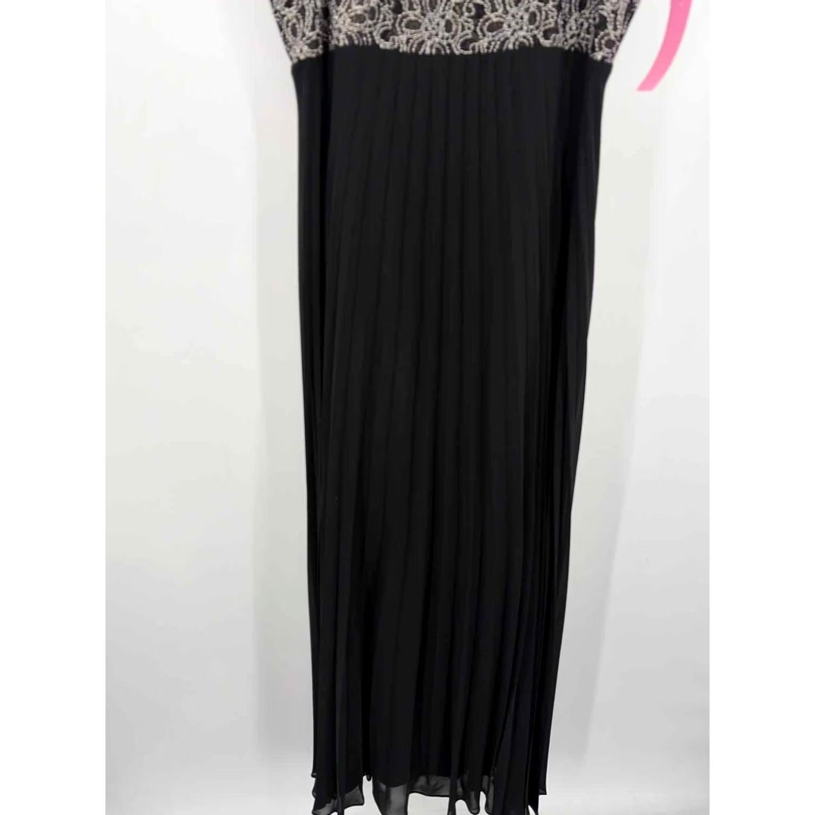 Vintage R&M Richards Maxi Evening Gown Size 10 Black Pre-Owned Size L / US 10 / IT 46 - 2 Thumbnail