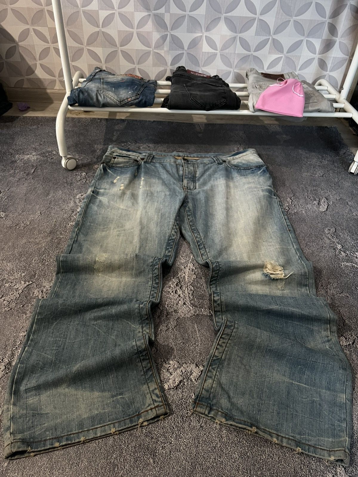 Streetwear Archival Limited Faded Baggy Jeans 90
