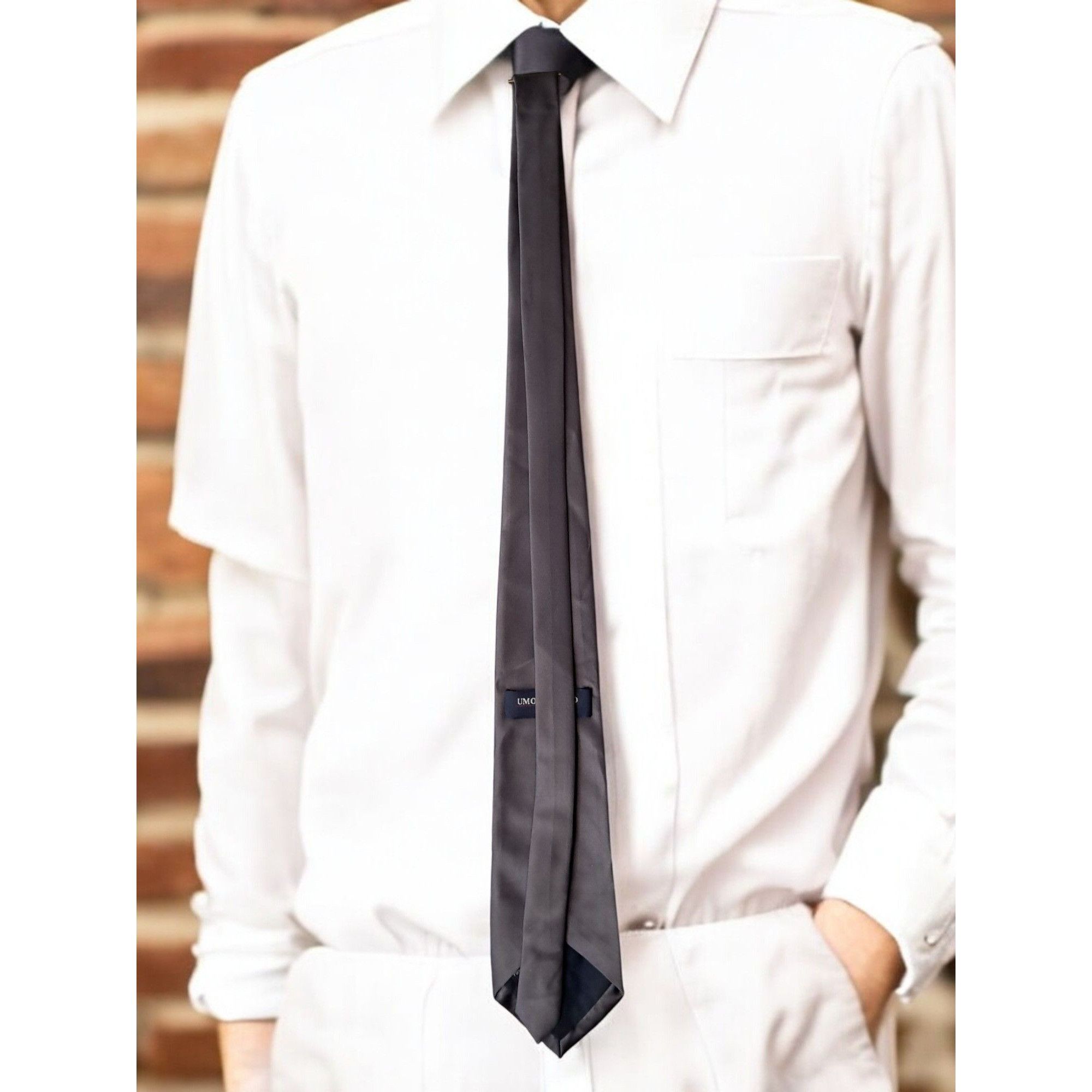 Other Umo Lorenzo Made in Italy, Gray 100% Polyester Tie. Size ONE SIZE - 2 Thumbnail