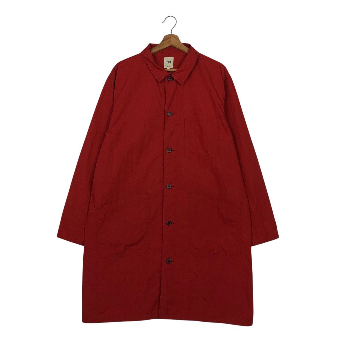 Japanese Brand 📌Rich Red Vintage Long Jacket Chore Detroit FOB Factory Size US L / EU 52-54 / 3 - 2 Thumbnail