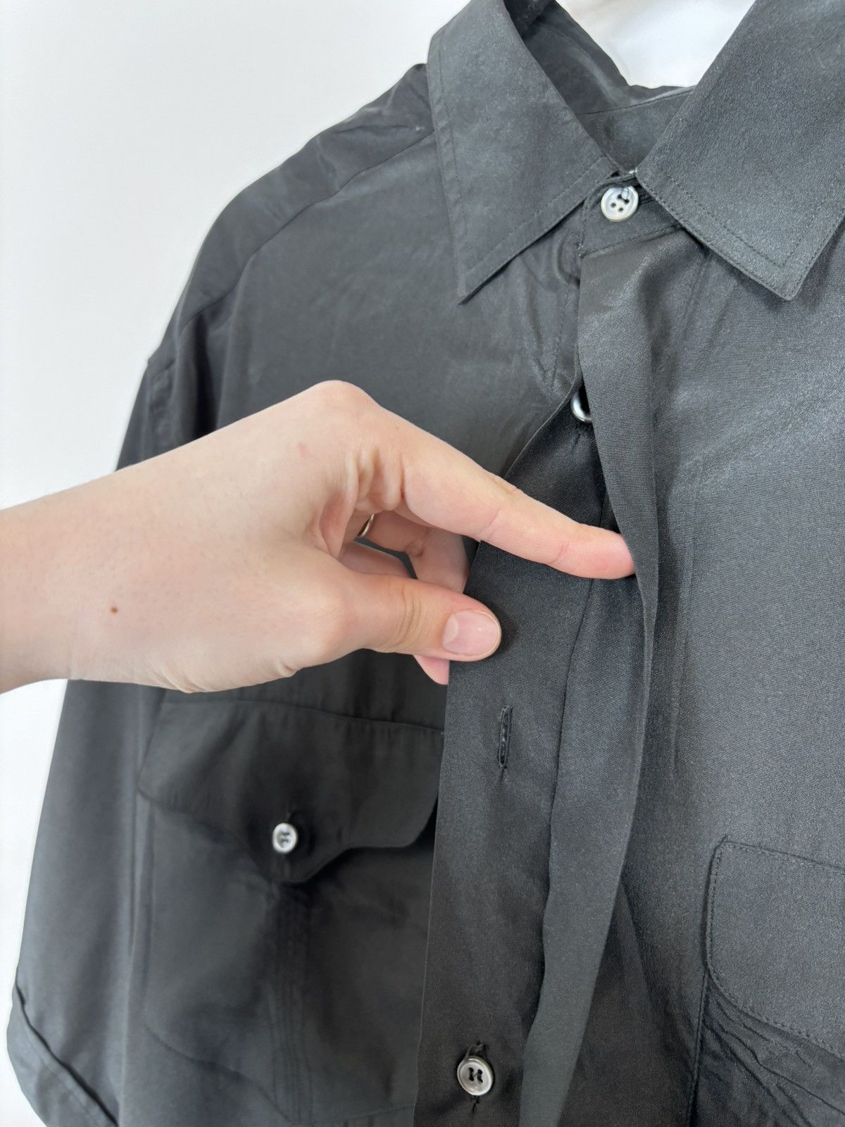 Pierre Balmain Vintage Pierre Balmain Men’s Black Short Sleeve Shirt Size US XL / EU 56 / 4 - 5 Thumbnail
