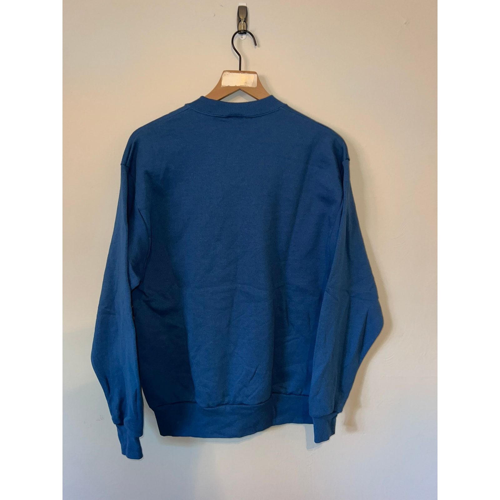 Jerzees 90s Vintage Jerzees Blue Blank Sweatshirt Crewneck Torn VTG Size US M / EU 48-50 / 2 - 7 Thumbnail