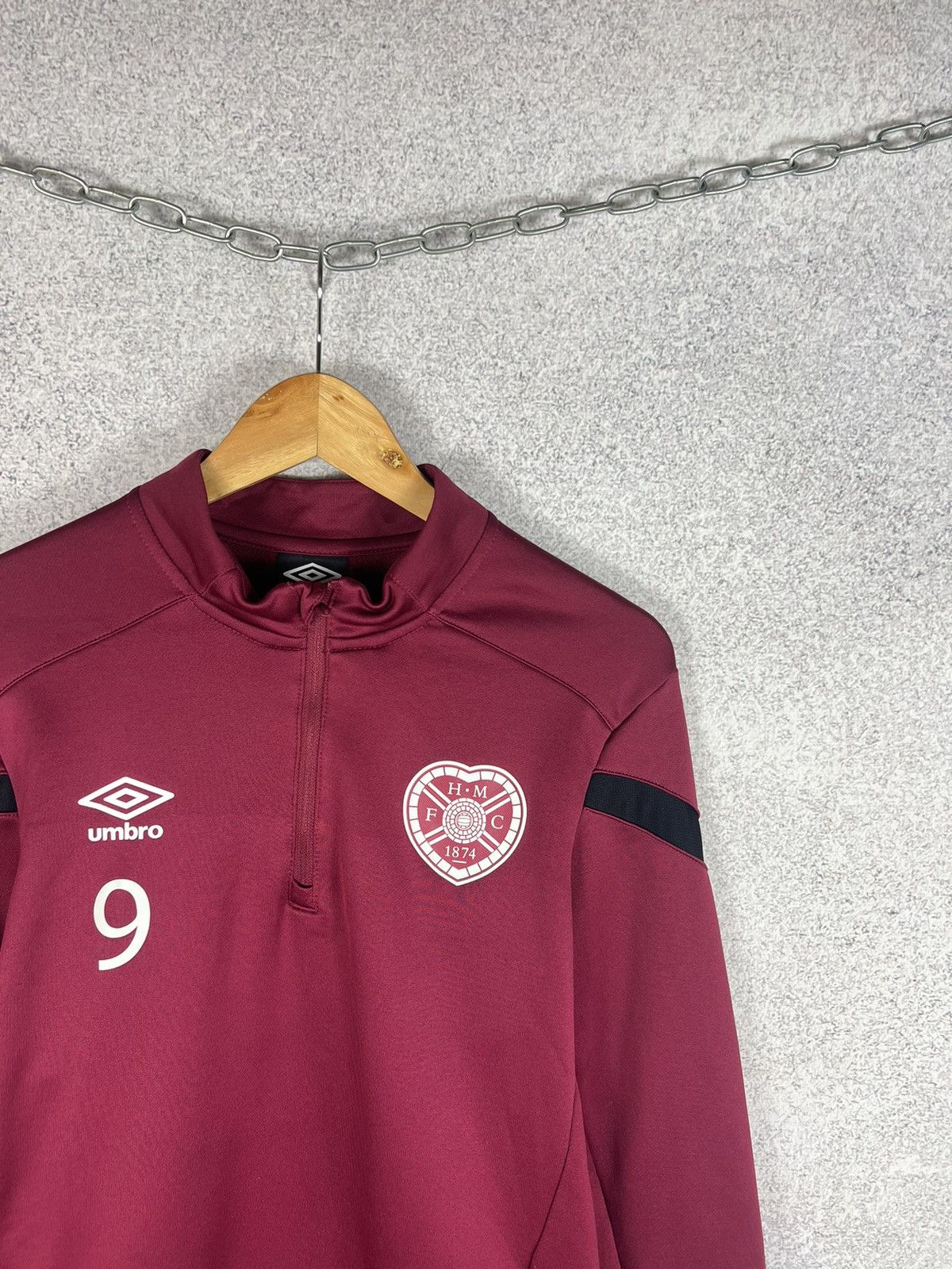 Umbro Vintage Heart Of Midlothian Umbro Training Top Soccer Shirt Size US M / EU 48-50 / 2 - 2 Thumbnail
