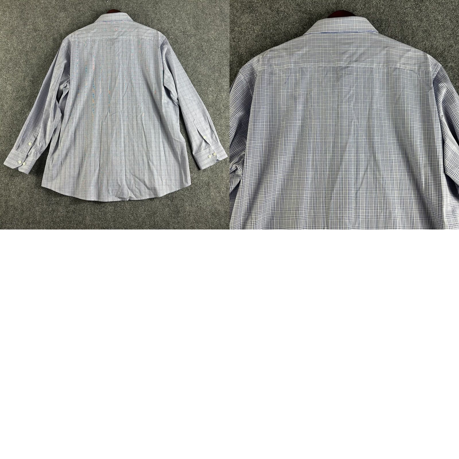 Vintage VINTAGE David Alexander Shirt Mens 18 Blue Plaid Cotton Long Sleeve Classic Fit Easy Care NEW Size US XXL / EU 58 / 5 - 8 Thumbnail