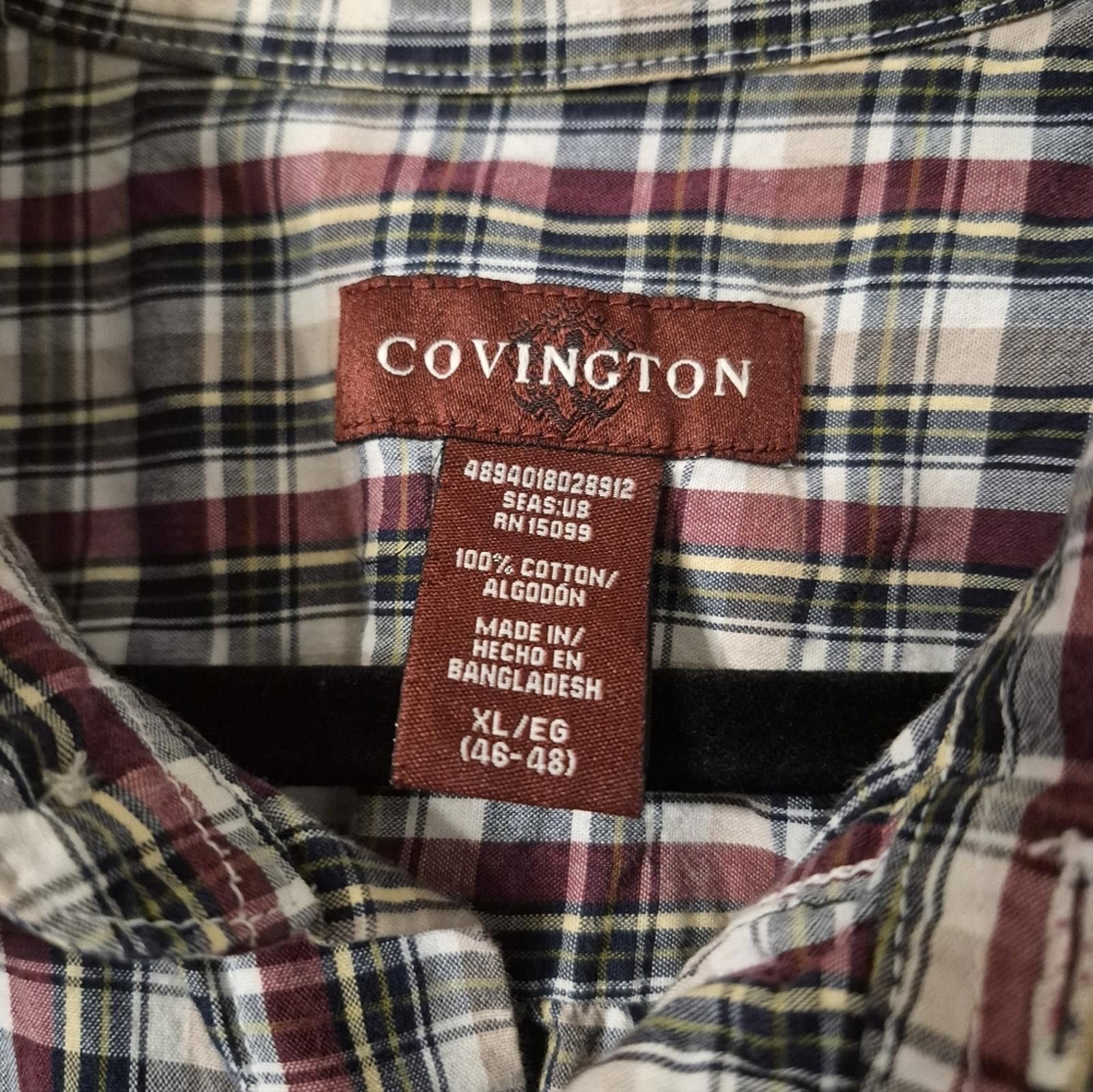 Covington Covington Multicolor Plaid Button Down Shirt XL Size US XL / EU 56 / 4 - 2 Thumbnail