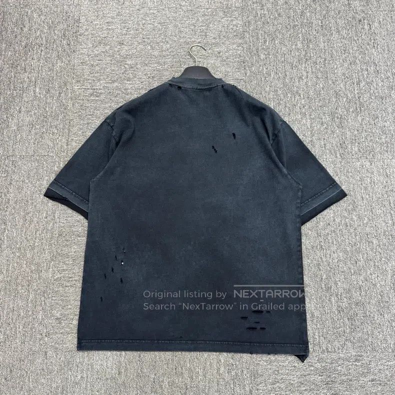 Balenciaga Balenciaga Ripped Distressed Letter Printed Short Sleeve Size US XS / EU 42 / 0 - 5 Thumbnail