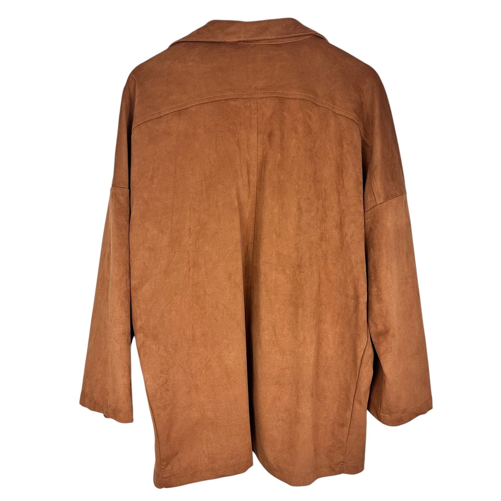 Lulus Lulus Lucky Break Camel Suede Oversized Jacket Size XS Size XS / US 0-2 / IT 36-38 - 8 Thumbnail