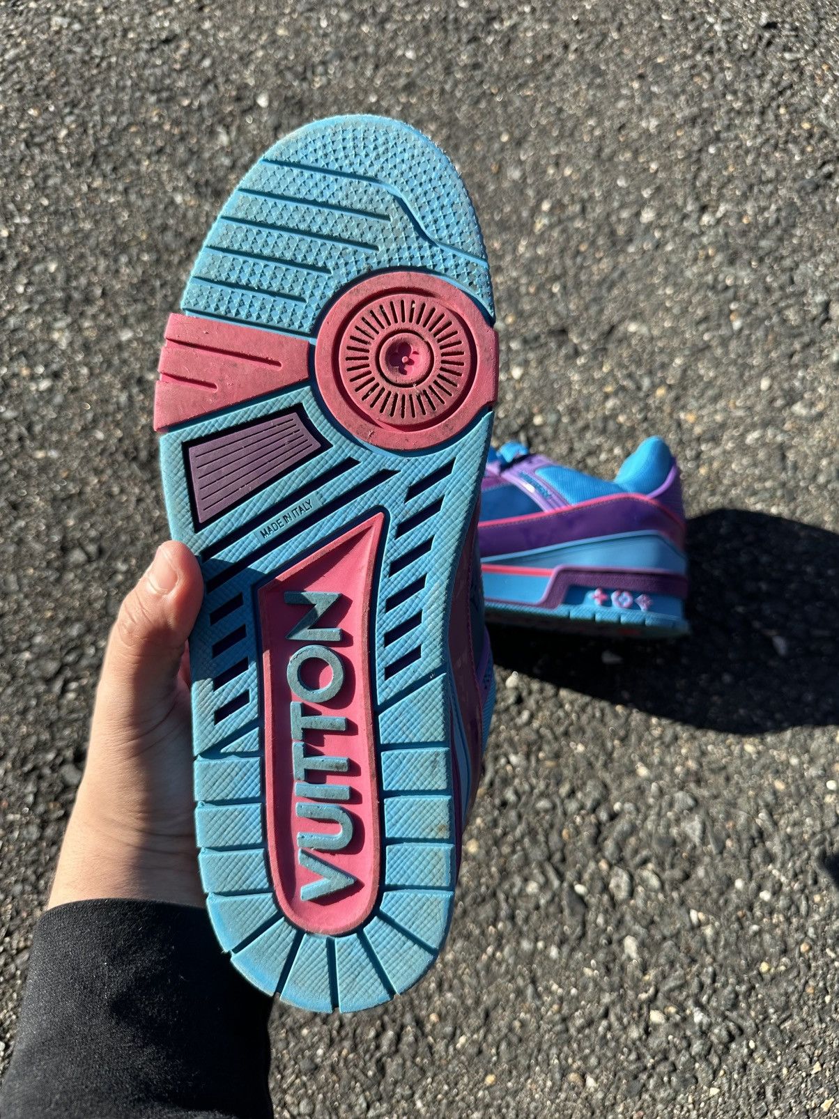 Louis Vuitton Louis Vuitton Trainer Purple Teal Metallic Size US 9.5 / EU 42-43 - 5 Thumbnail