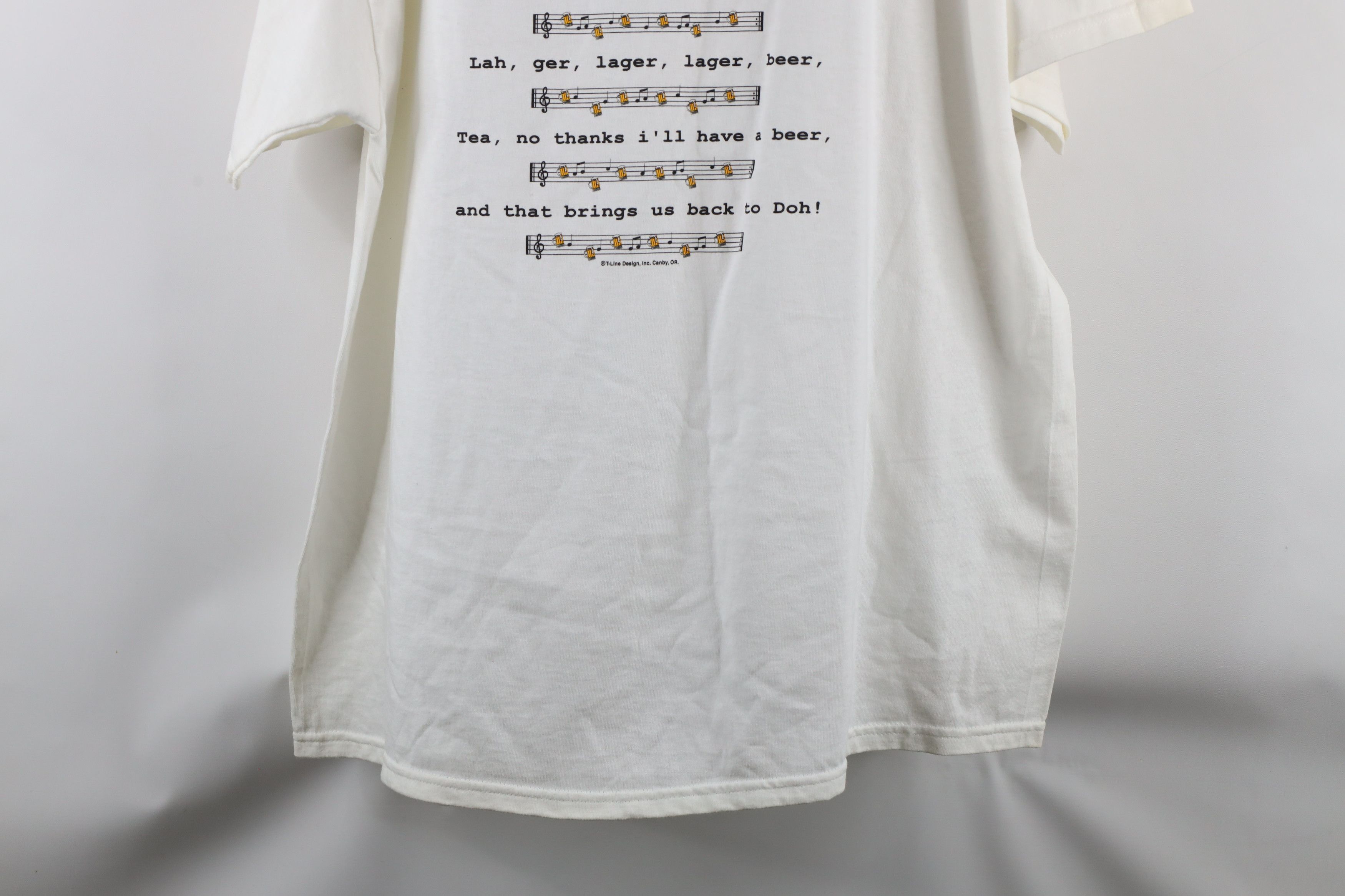 Vintage Vintage 90s Streetwear Out Funny My Beer Song T-Shirt White Size US XXL / EU 58 / 5 - 15 Thumbnail