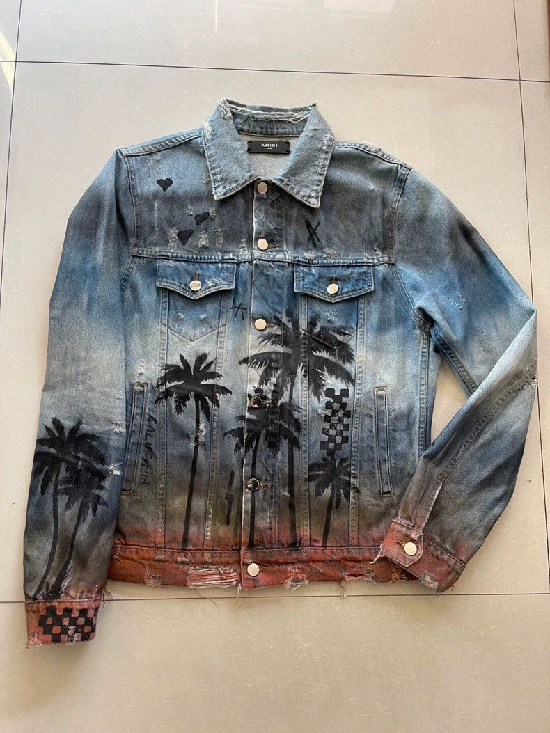 Amiri Amiri Classic 18th Quarter Coconut Tree Rendering Jacket-25 Size US L / EU 52-54 / 3 - 1 Thumbnail