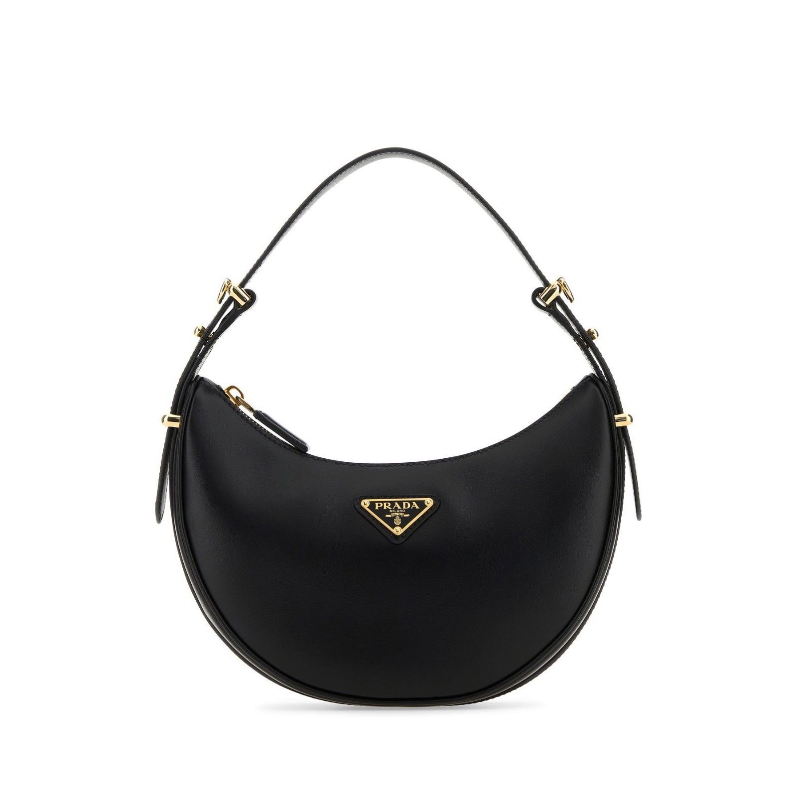 Prada PRADA Arque Small Black Smooth Leather Shoulder Bag New And Size ONE SIZE - 1 Thumbnail