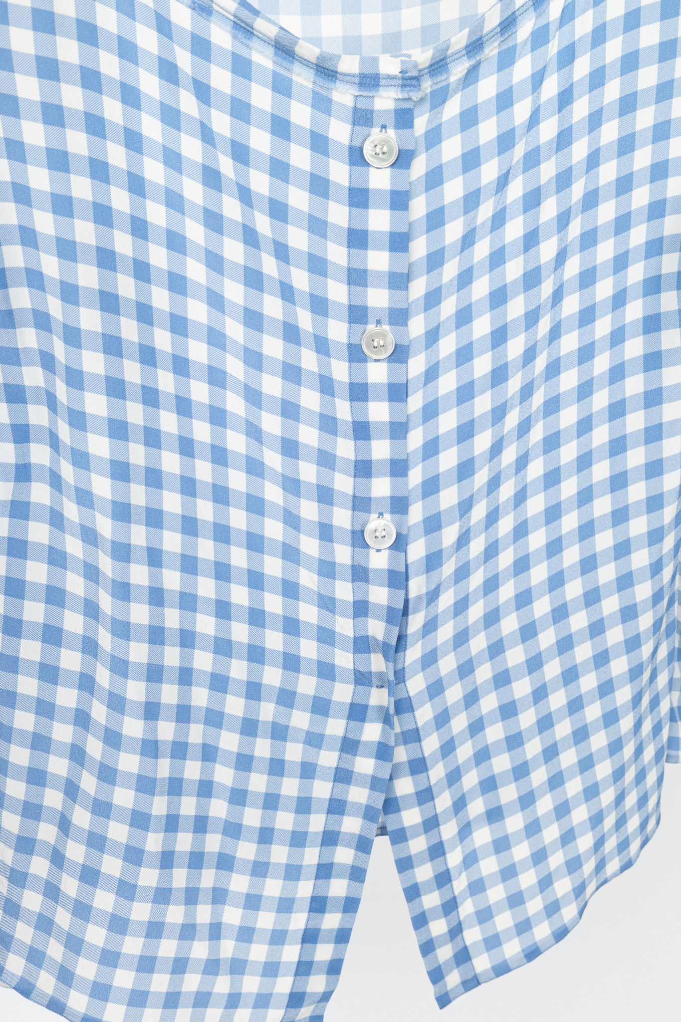 Prada Prada AW13 Blue Gingham Silk Crepe Blouse Size S / US 4 / IT 40 - 6 Thumbnail