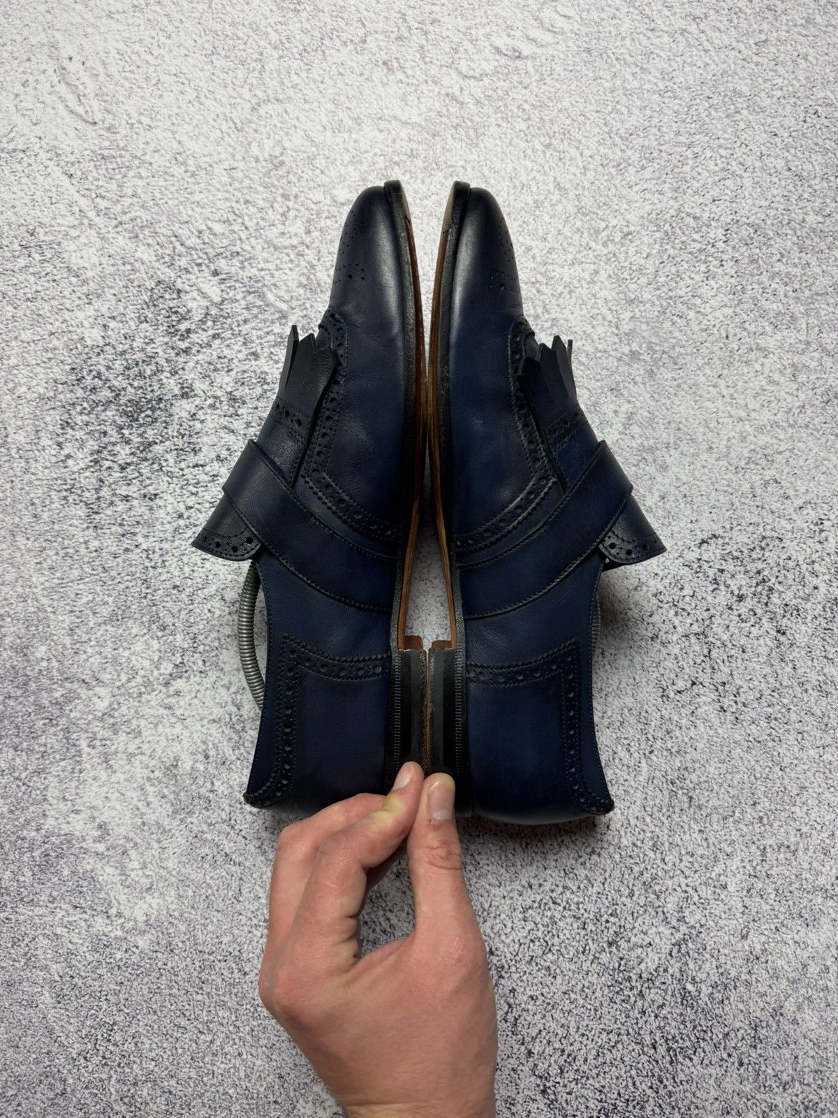 Santoni Santoni Loafers Formal Leather Shoes Boots Luxury Style Rare Size US 7 / EU 40 - 9 Thumbnail