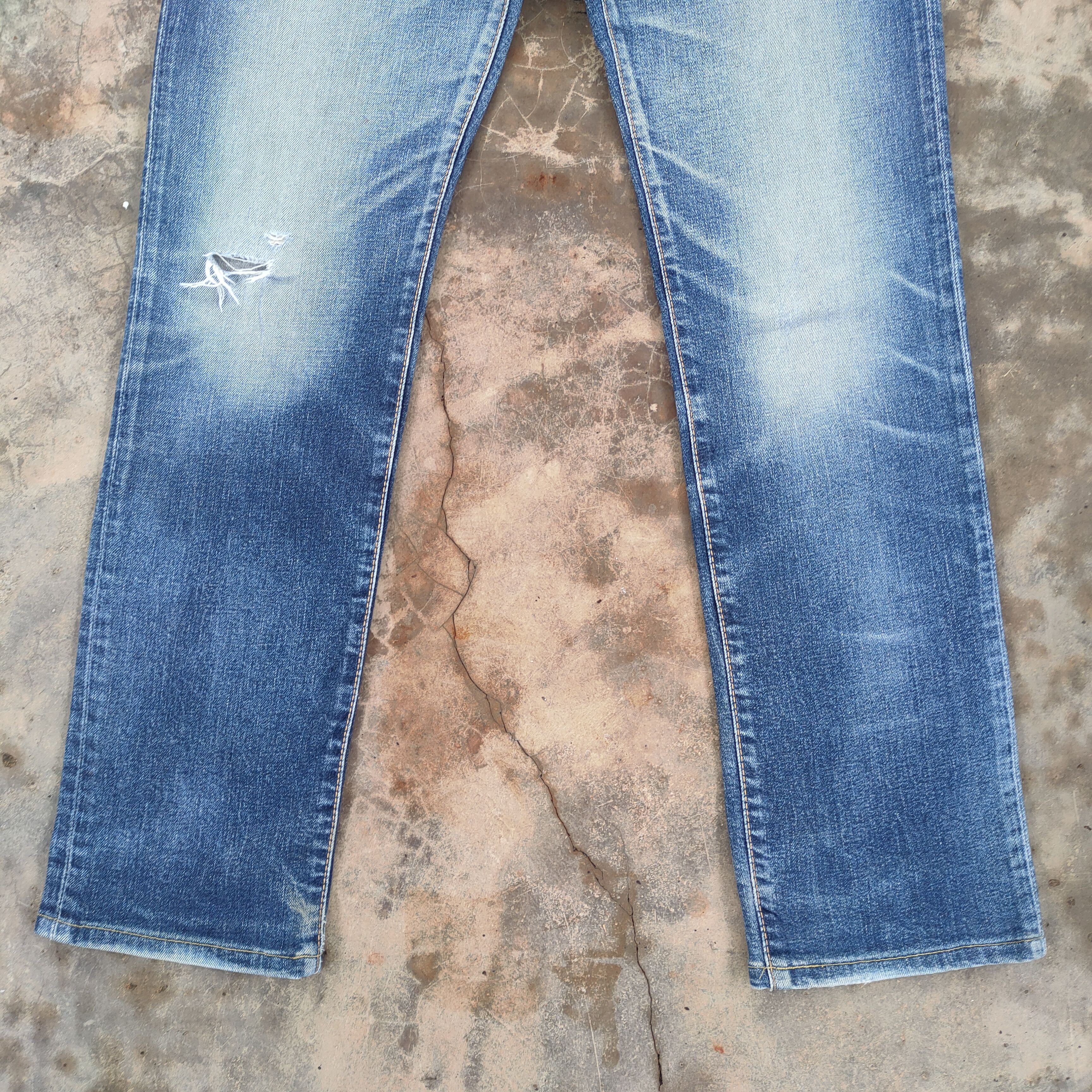 Edwin × Jean × Vintage VINTAGE EDWIN FADED RIPPED JEANS DENIM PANTS Size US 30 / EU 46 - 4 Thumbnail