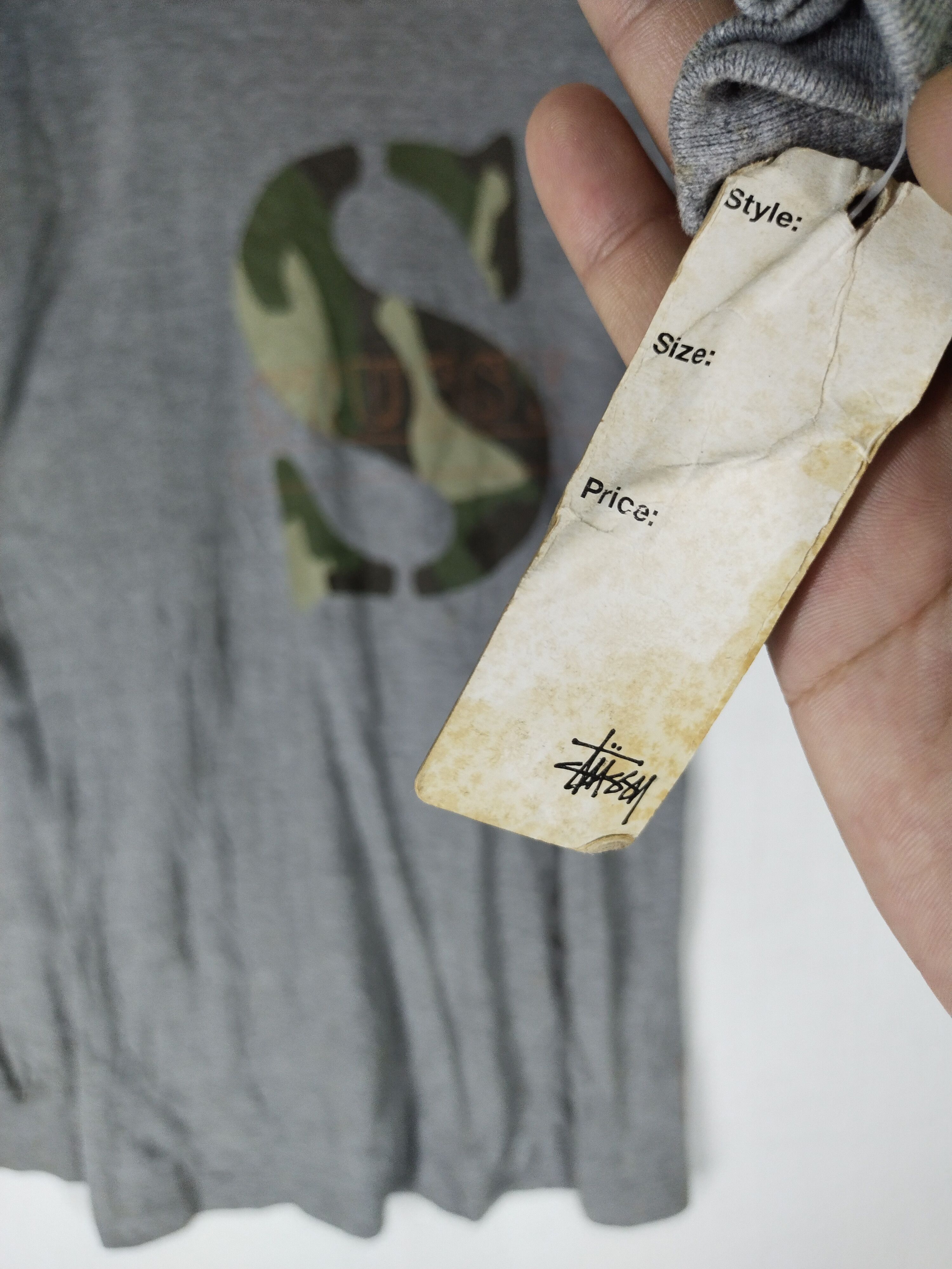 Stussy × Vintage 90's Vintage Stussy Camo Army Long Sleeve Tee Size US L / EU 52-54 / 3 - 7 Thumbnail