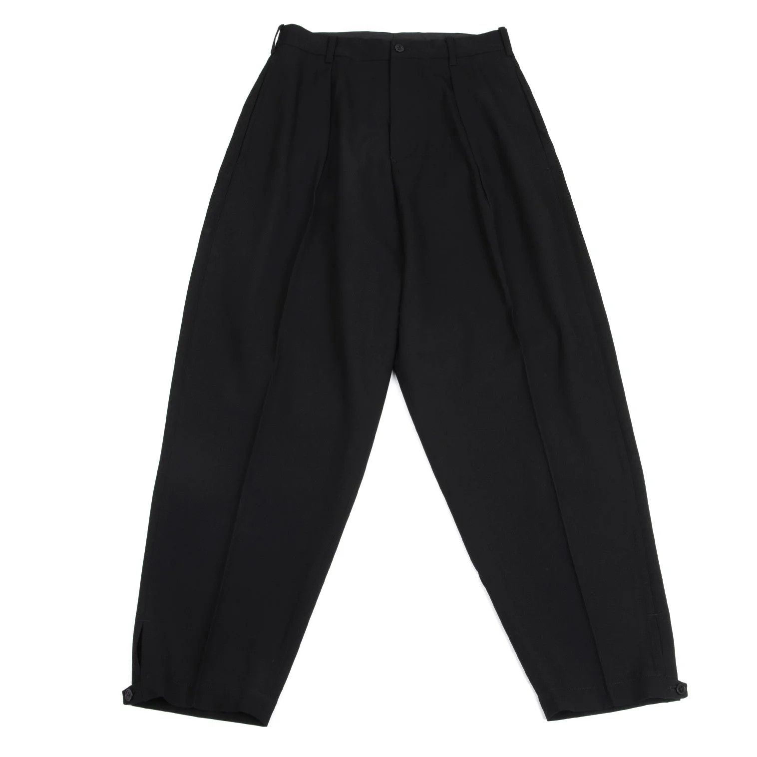 Yohji Yamamoto Yohji Yamamoto Wool Gabardine Pants Black S Size US 36 / EU 52 - 1 Thumbnail