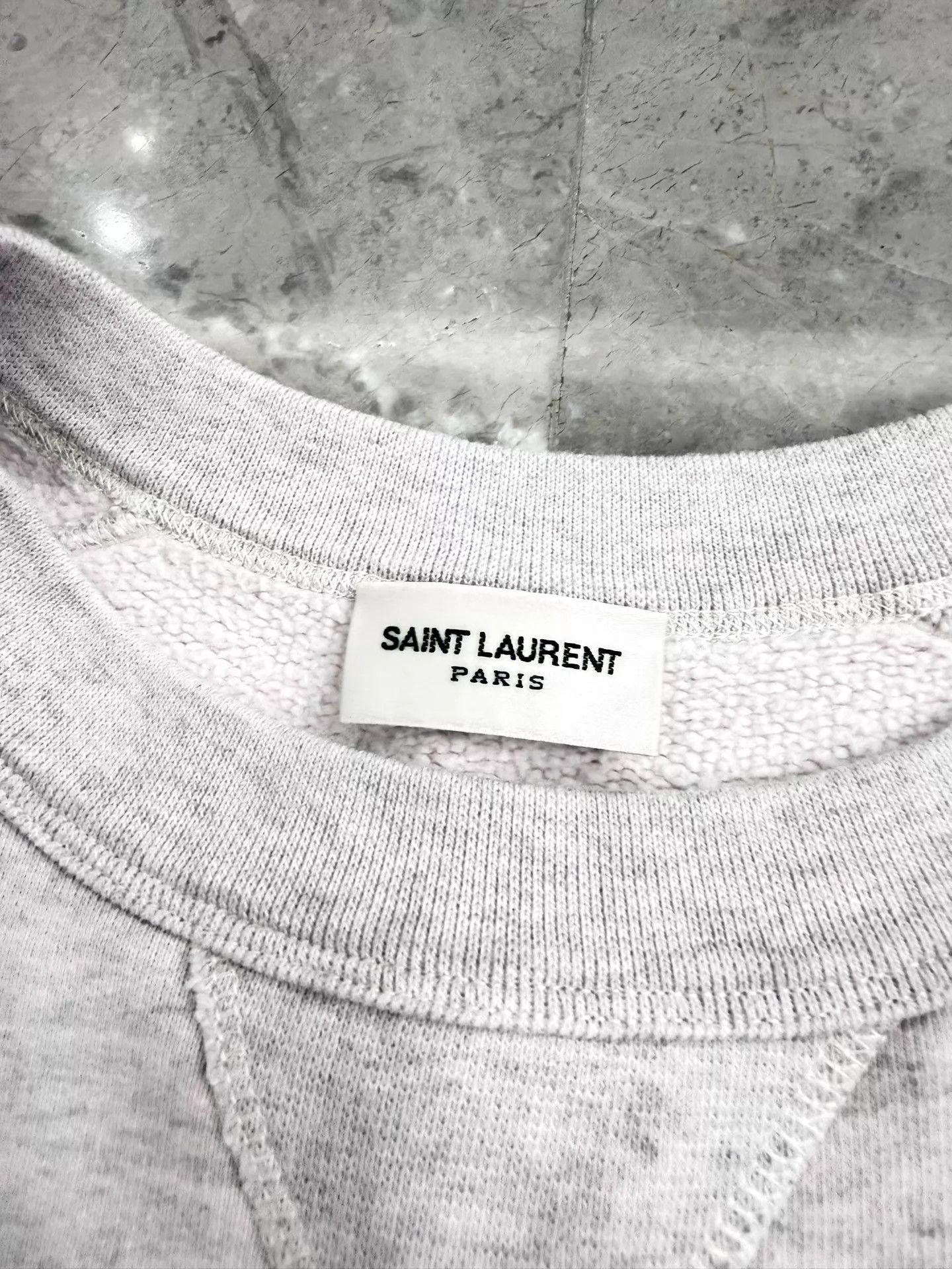 Saint Laurent Paris Saint Laurent gray-purple logo preppy sweatshirt unisex M Size US M / EU 48-50 / 2 - 3 Thumbnail
