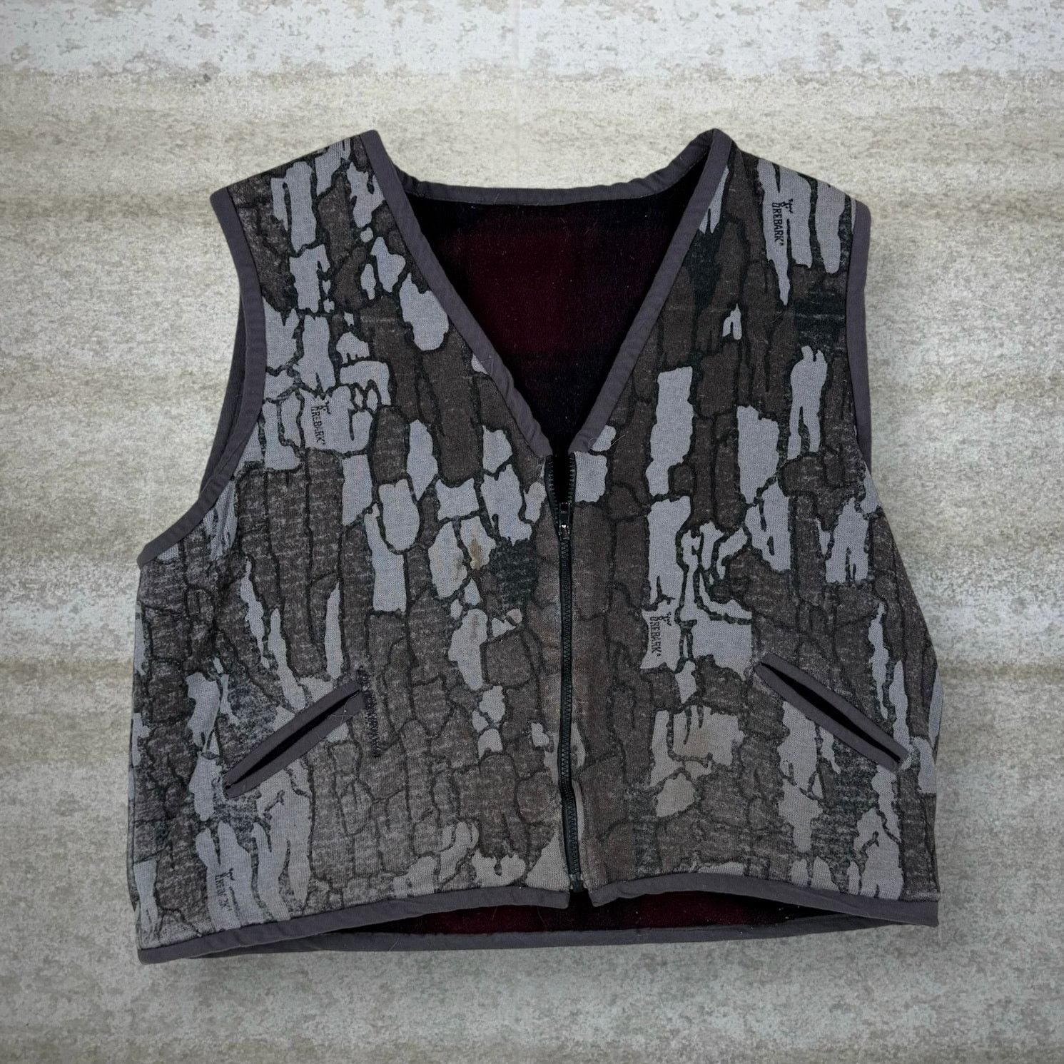 Vintage Vintage 90s Rebark Camo Vest Mens XL Plaid Lined Full Zip Size US XL / EU 56 / 4 - 1 Thumbnail