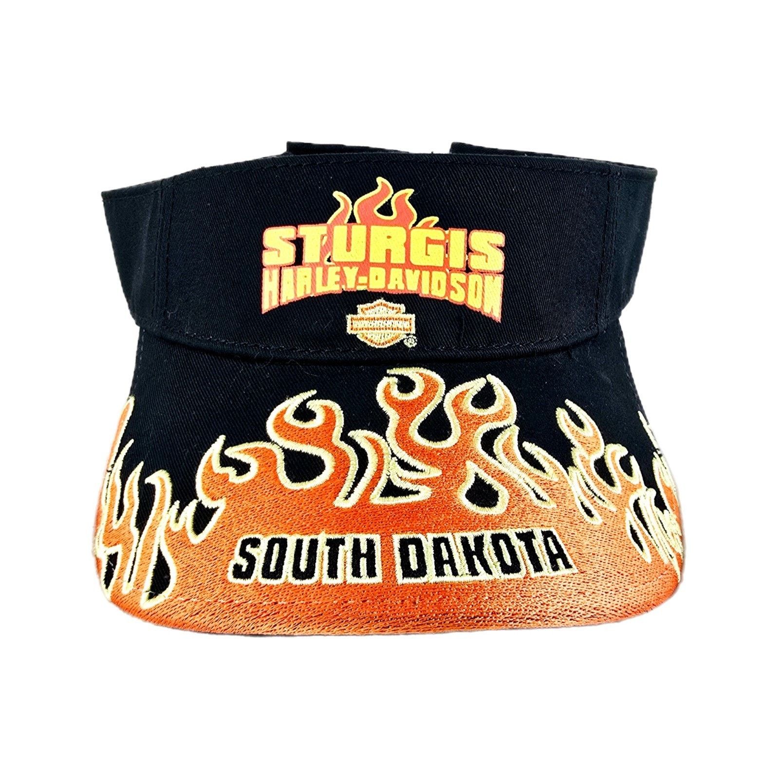 Harley Davidson Vintage Harley Davidson Sturgis South Dakota Flames Visor Size ONE SIZE - 1 Thumbnail