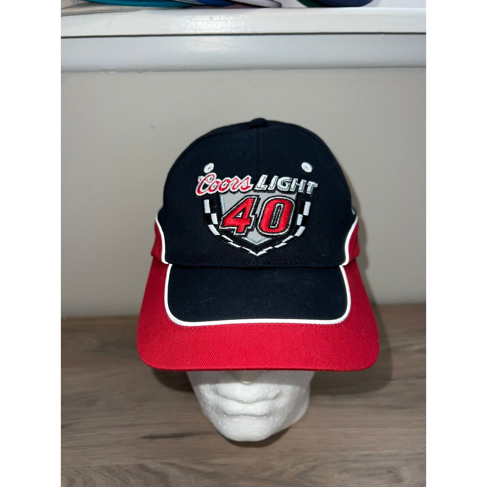 NASCAR Vintage Nascar Coors Light #40 Racing Black Hat Headwear VTG Size ONE SIZE - 3 Thumbnail