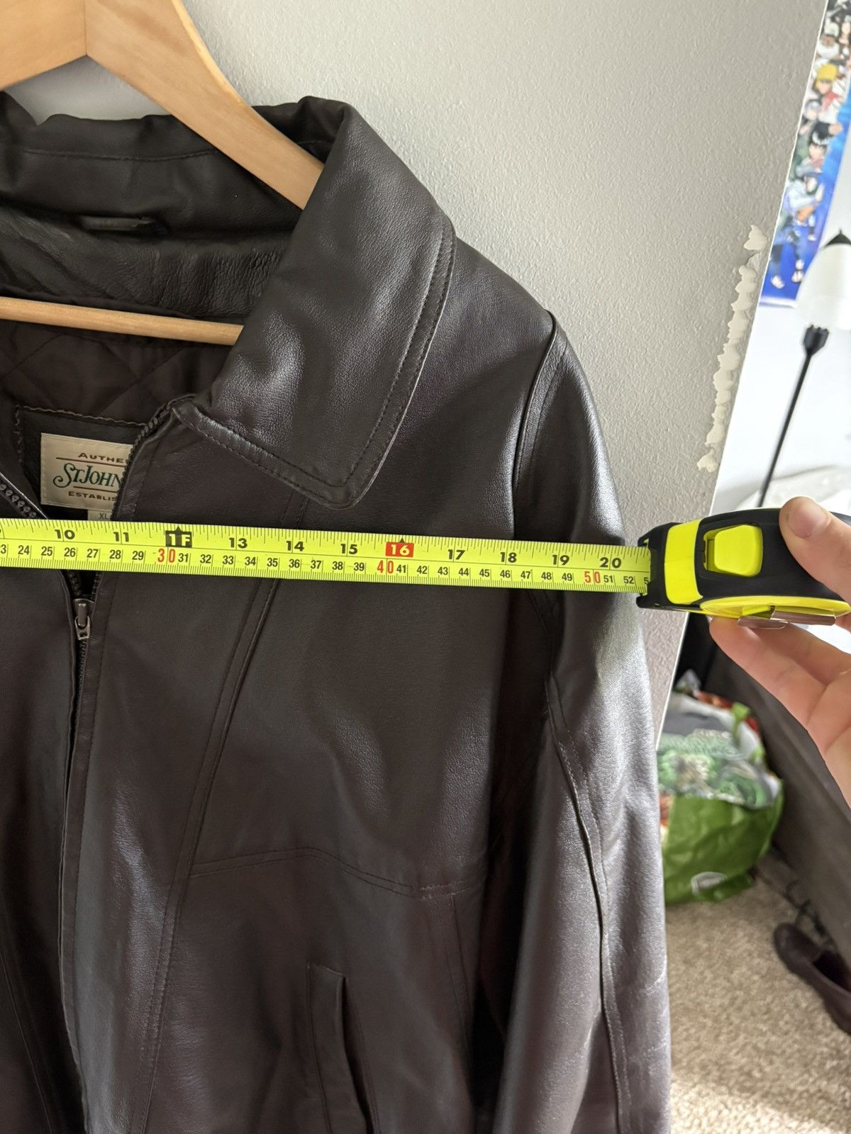 St. Johns Bay St. John’s Bay Brown Leather Bomber Jacket Size US XL / EU 56 / 4 - 6 Thumbnail