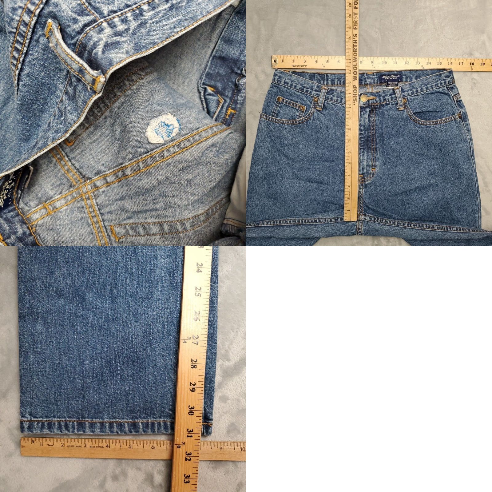 Eddie Bauer VINTAGE Eddie Bauer Jeans Womens 12 Faded Blue Denim Everyday Comfort Pants Size 34" / US 12 / IT 48 - 8 Thumbnail