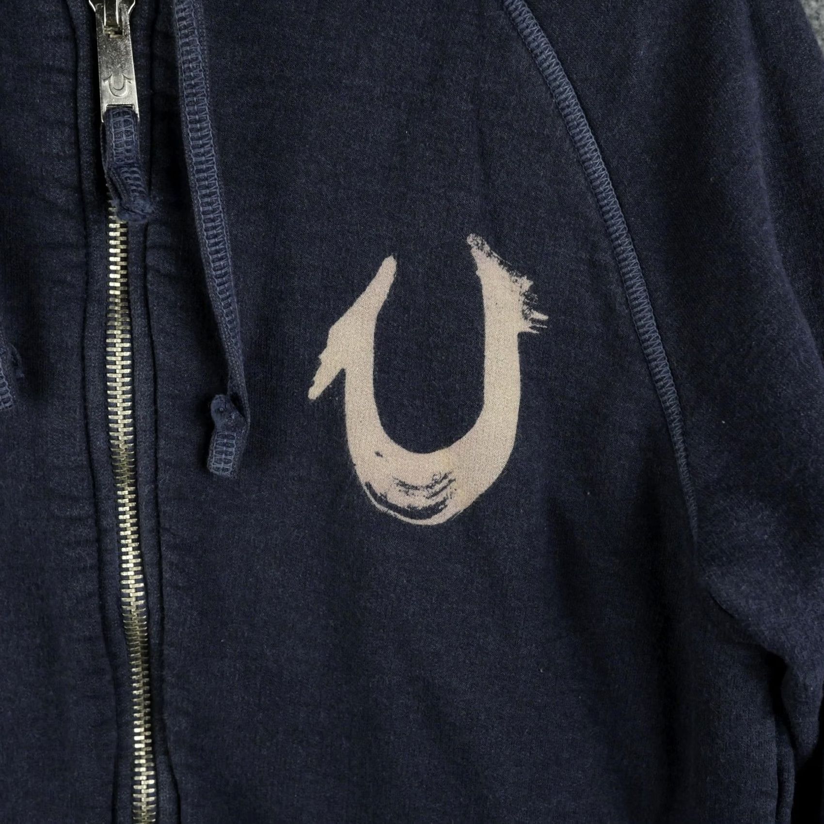 True Religion True Religion Hoodie Mens S Blue Full Zip Fleece Horseshoe Logo Sweatshirt Size US S / EU 44-46 / 1 - 2 Thumbnail