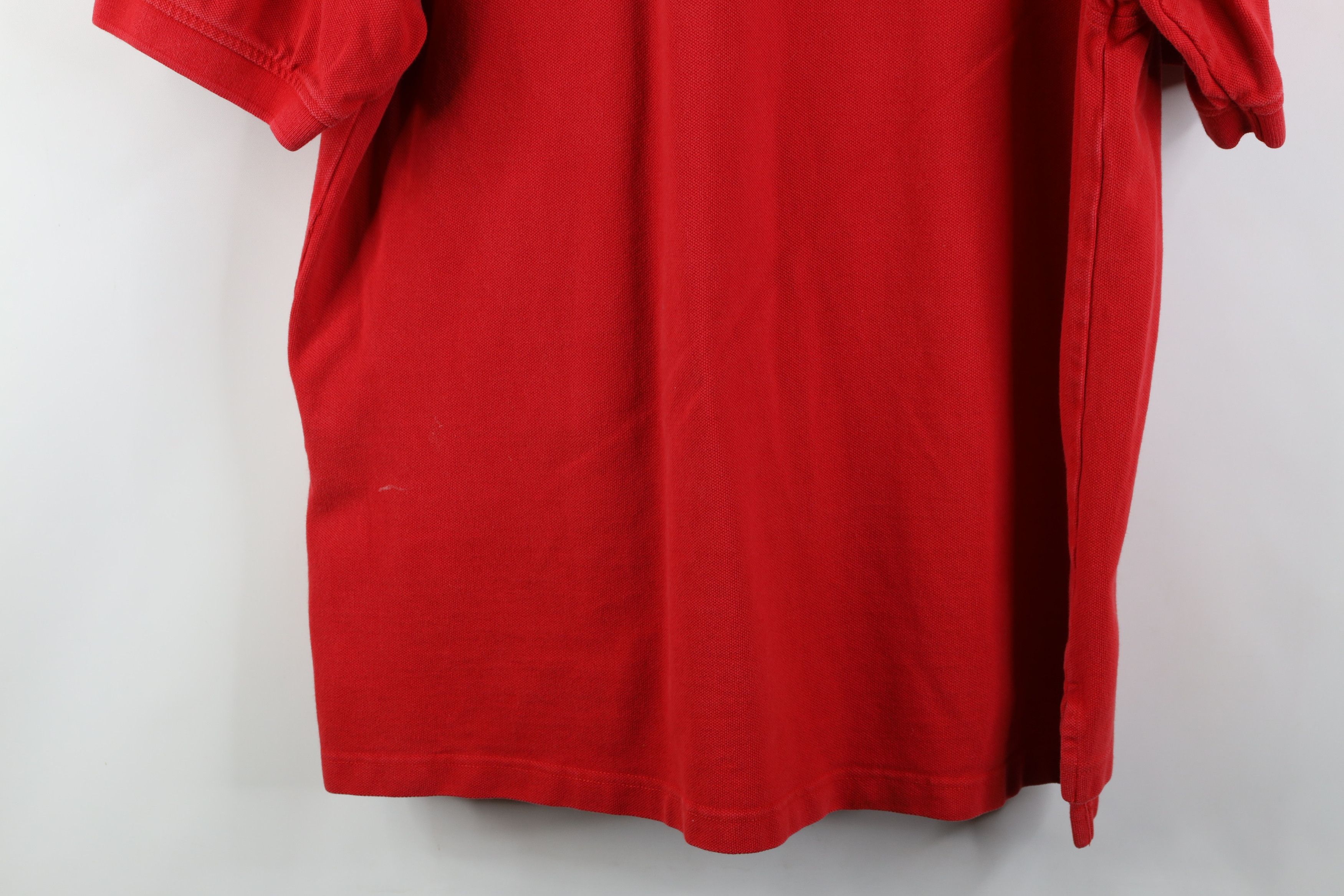 Tommy Hilfiger Vintage 90s Tommy Hilfiger Pique Cotton Knit Golf Polo Red Size US XL / EU 56 / 4 - 15 Thumbnail