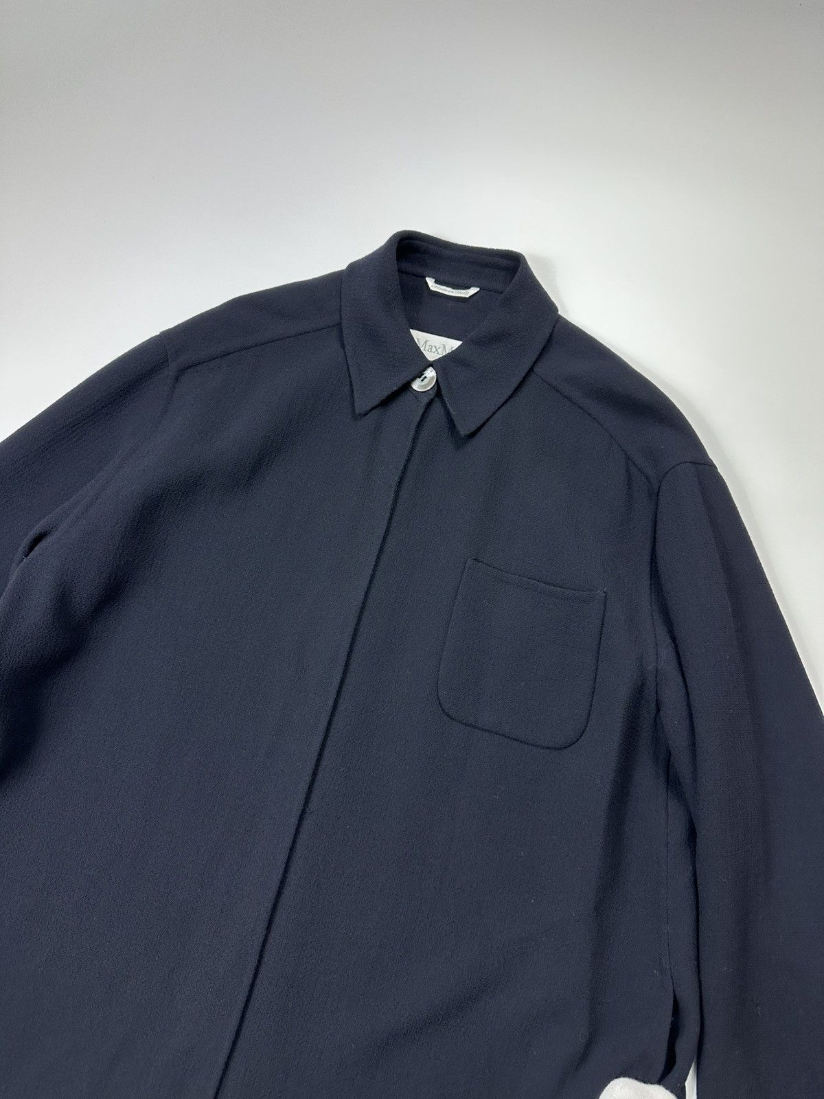 Max Mara Max Mara Wool Navy Cape Size L / US 10 / IT 46 - 6 Thumbnail