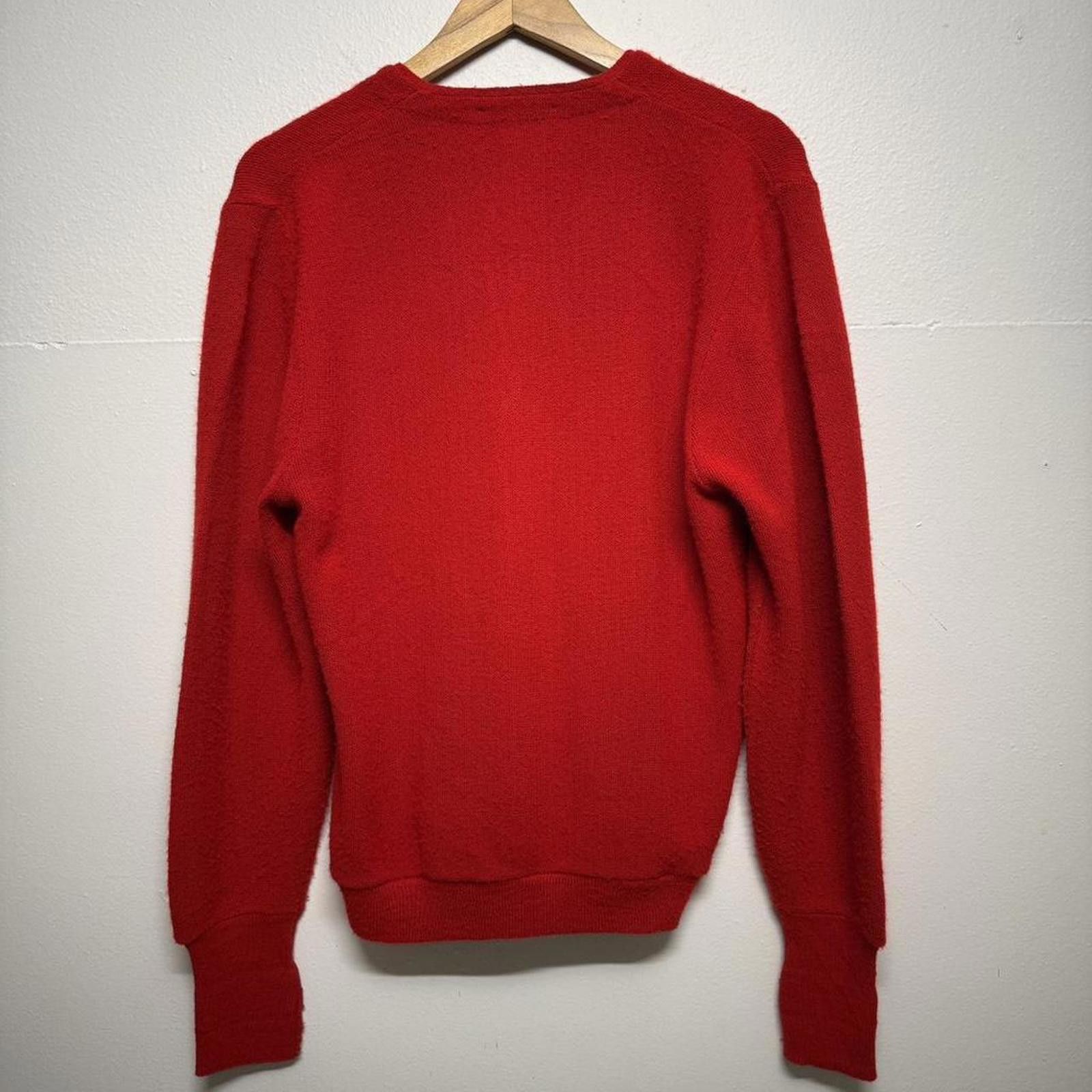 Izod 1970s Lacoste IZOD knit cardigan sweater, blue croc, M/L Size US L / EU 52-54 / 3 - 2 Thumbnail