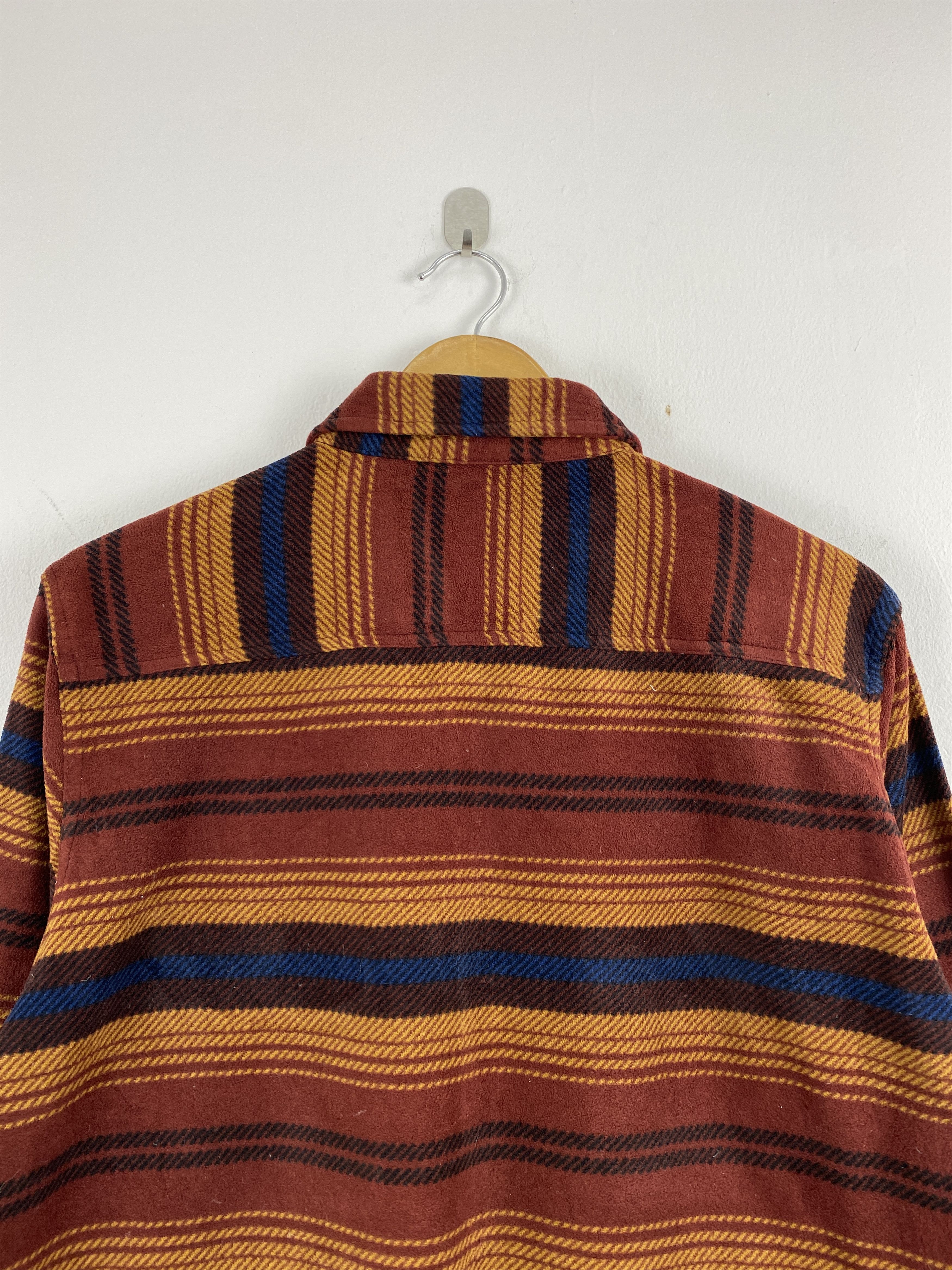 Uniqlo Uniqlo Flannel Double Pocket Striped Fleece JA0131 Size US XL / EU 56 / 4 - 4 Thumbnail