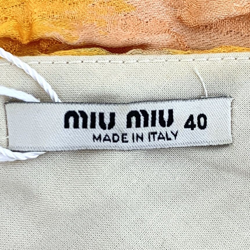 Miu Miu Miu Miu Color-block Floral Silk Mini Skirt K26WX Size 27" / US 4 / IT 40 - 5 Thumbnail