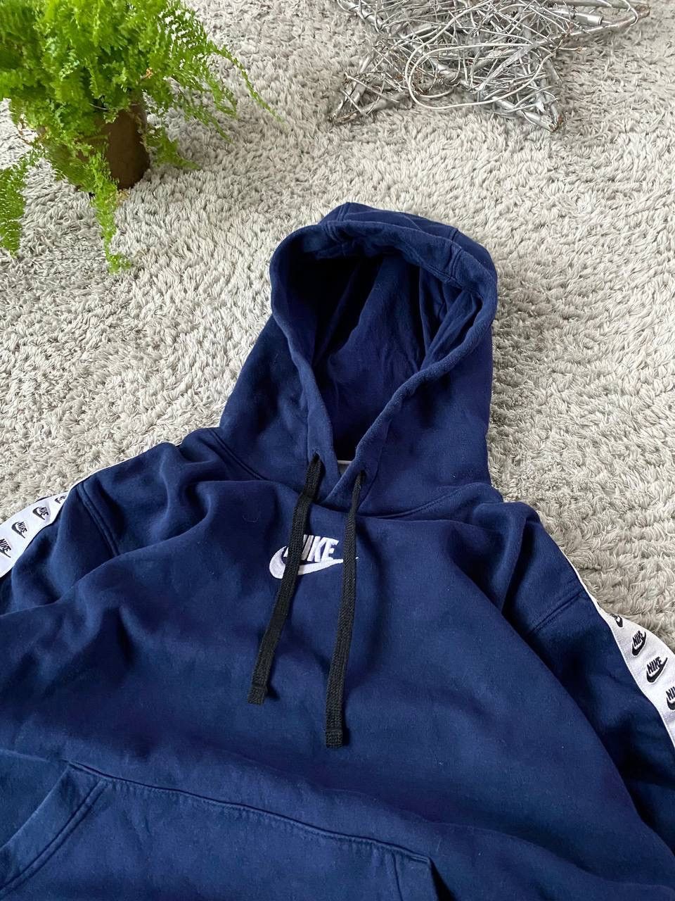 Nike × Vintage Nike Hoodie Logo Swoosh Streetwear Drill Y2K Size US S / EU 44-46 / 1 - 3 Thumbnail