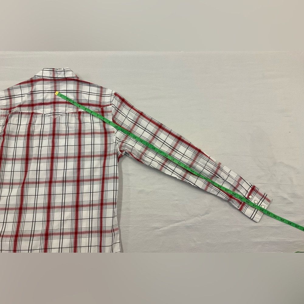 Levi's LEVI’S Red White Plaid Western Style Pearl Snap Shirt Size US S / EU 44-46 / 1 - 5 Thumbnail