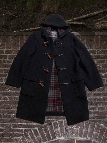 Gloverall Gloverall Black Wool Blend Duffle Coat Hood Size US XL / EU 56 / 4 - 1 Thumbnail