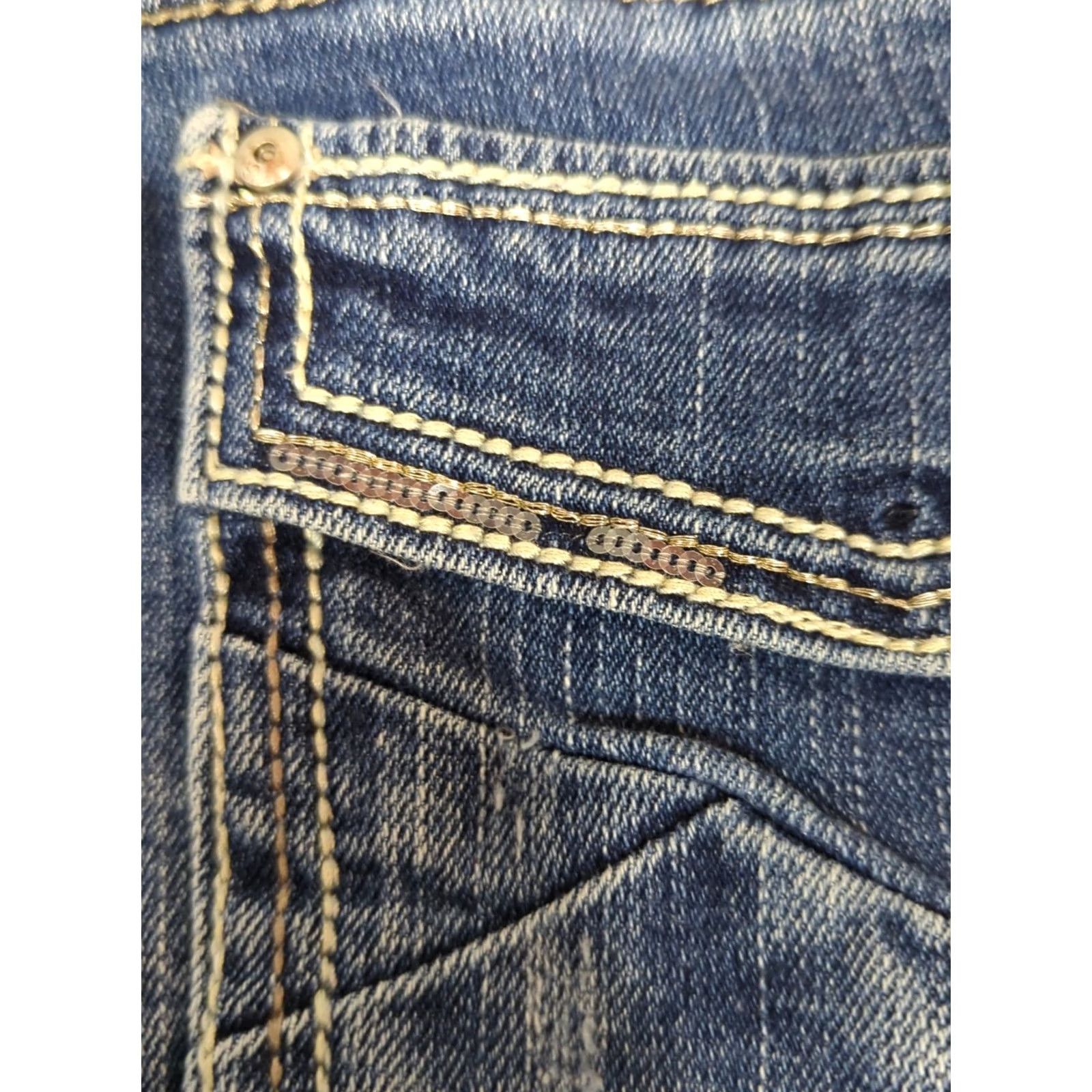 Vintage VINTAGE Daytrip Virgo Womens Jeans Shorts Blue Distressed Mid-Rise Denim 30 Regular Stretch Size 30" / US 8 / IT 44 - 6 Thumbnail
