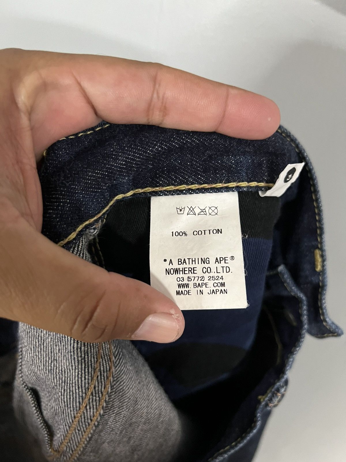 Bape Bape selvedge denim jeans ape head embroided Size US 31 - 8 Thumbnail