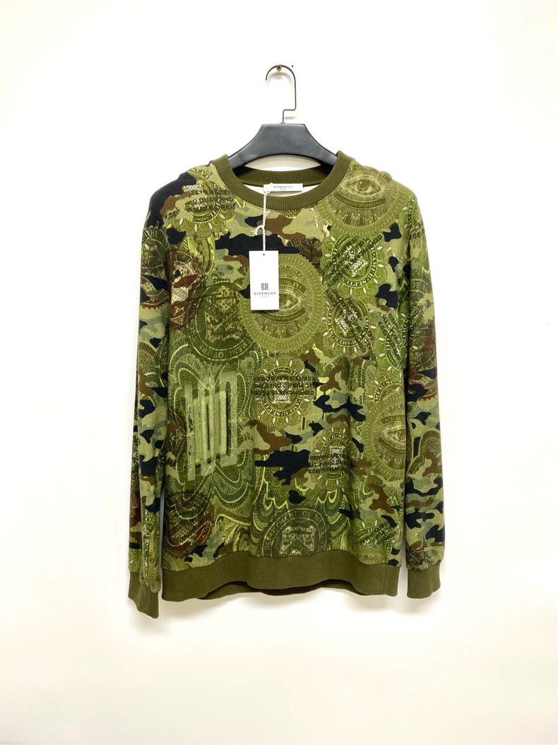 Givenchy Givenchy Barrage Camouflage Sweatshirt, Size L, Shoulder W Size US L / EU 52-54 / 3 - 1 Thumbnail